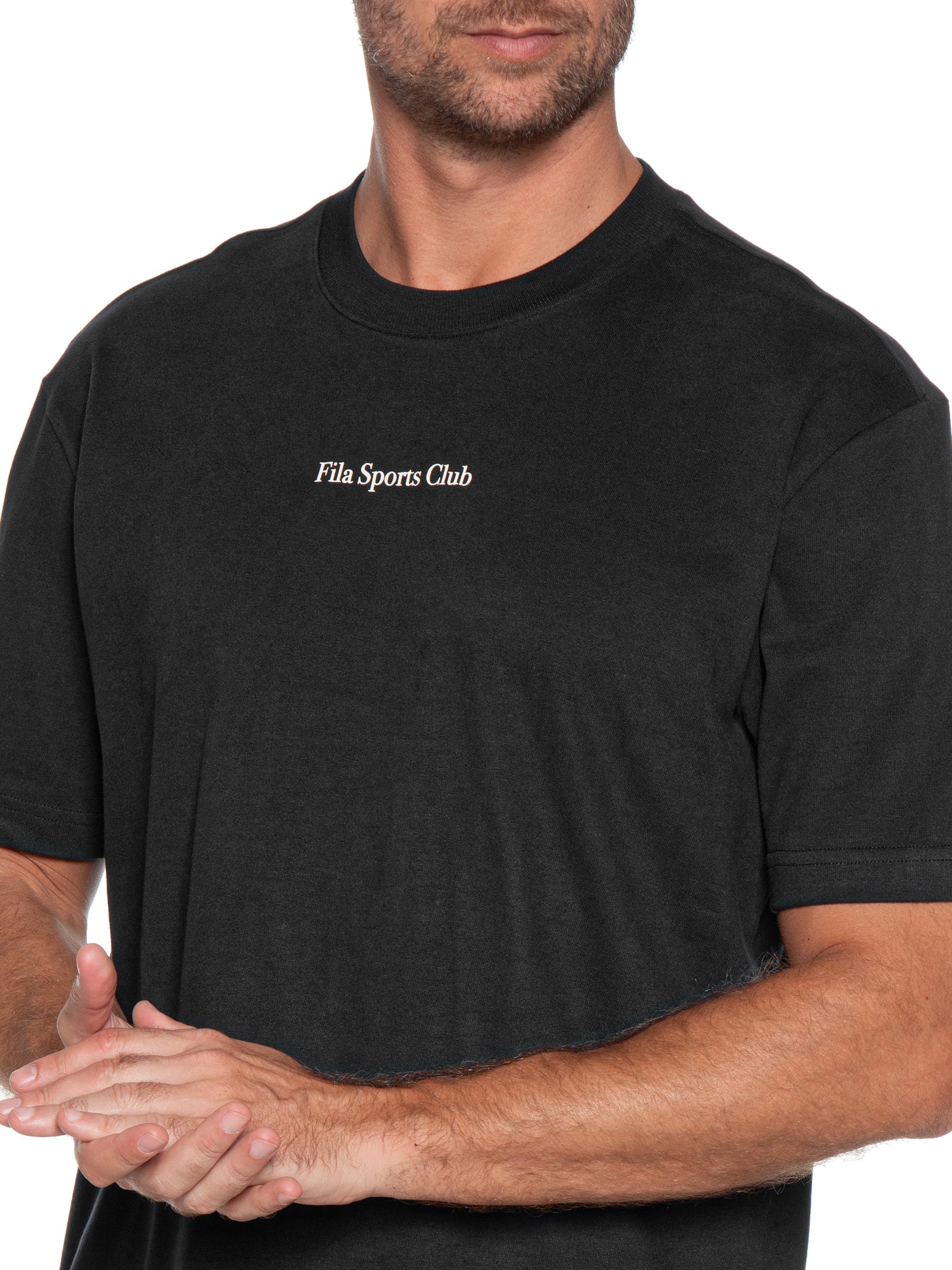 Camiseta Masculina Comfort Graphic Sport Clube Preto Fila