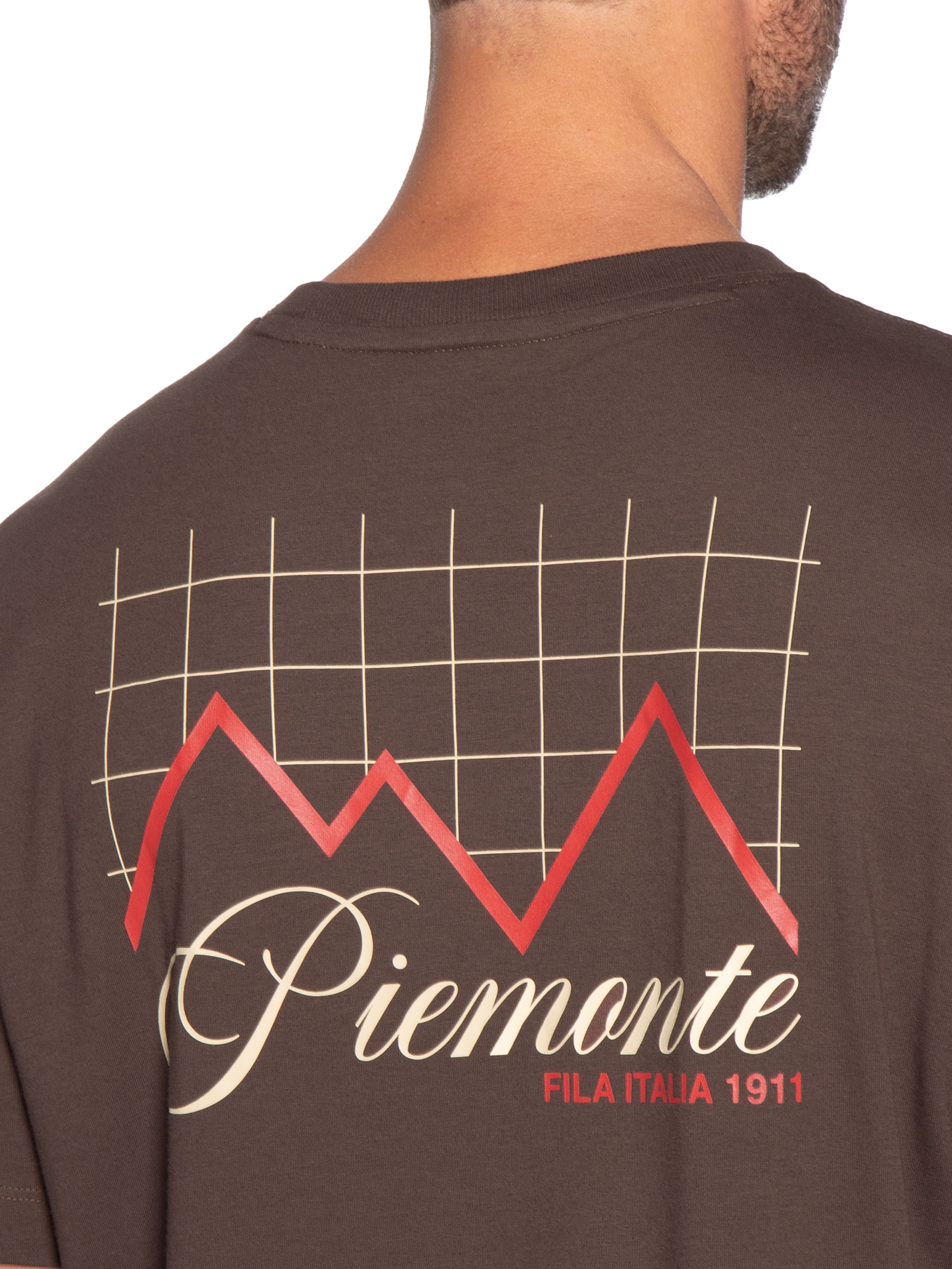 Camiseta Masculina Comfort Piemonte Graphic Marrom Fila