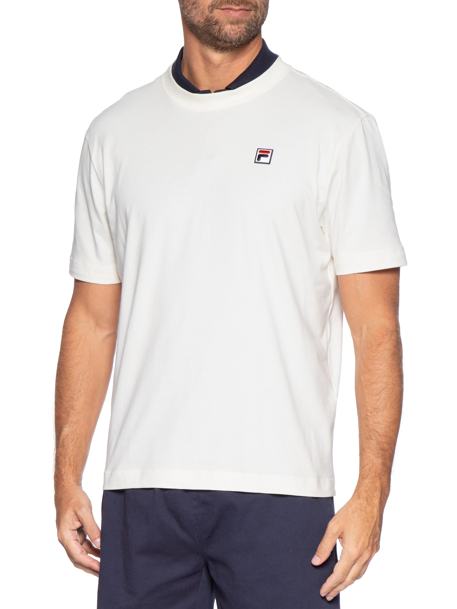 Camiseta Masculina Comfort Piemonte Graphic Off White Fila