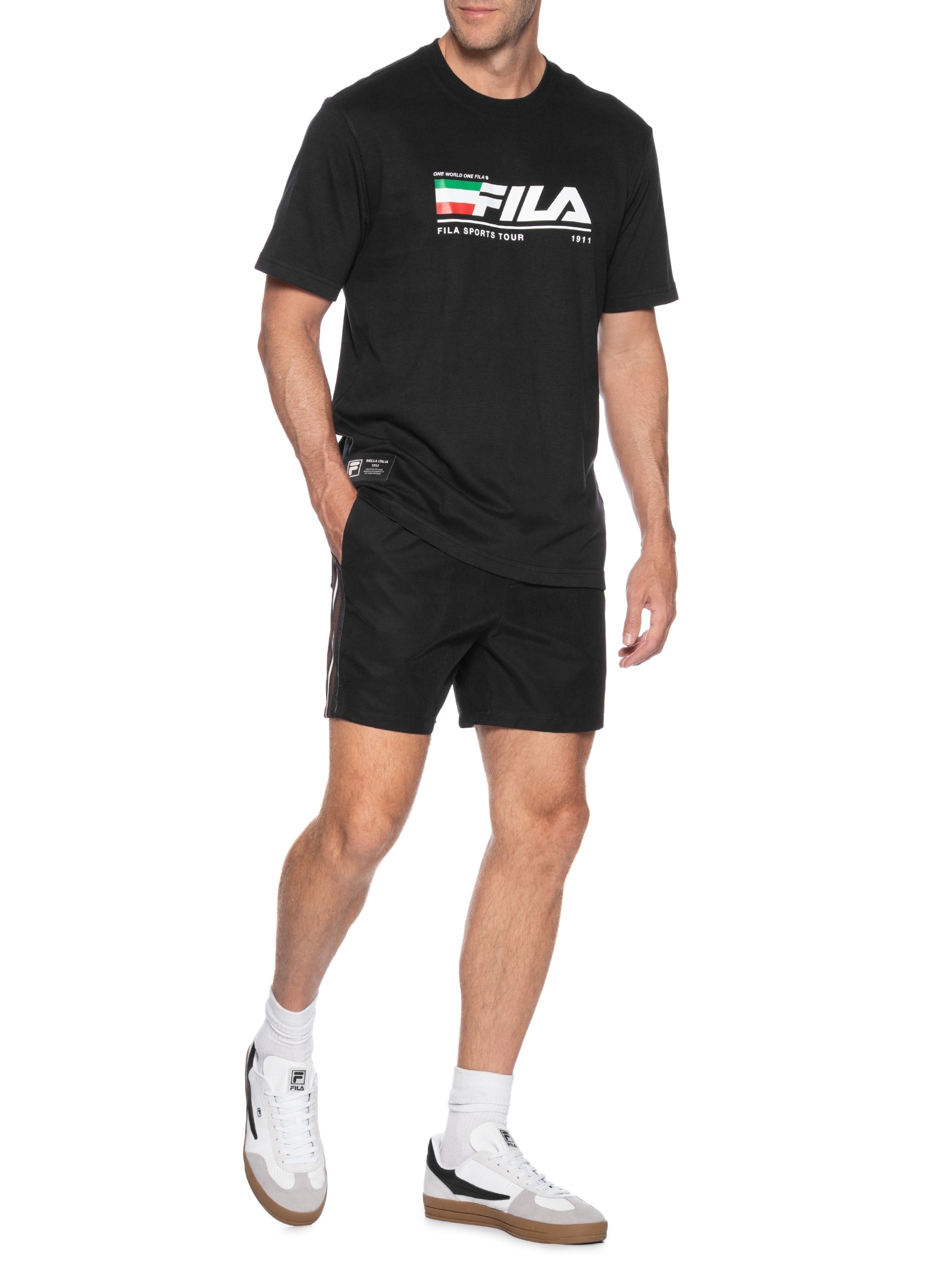 Camiseta Masculina Comfort Tour Motor Sport Preto Fila