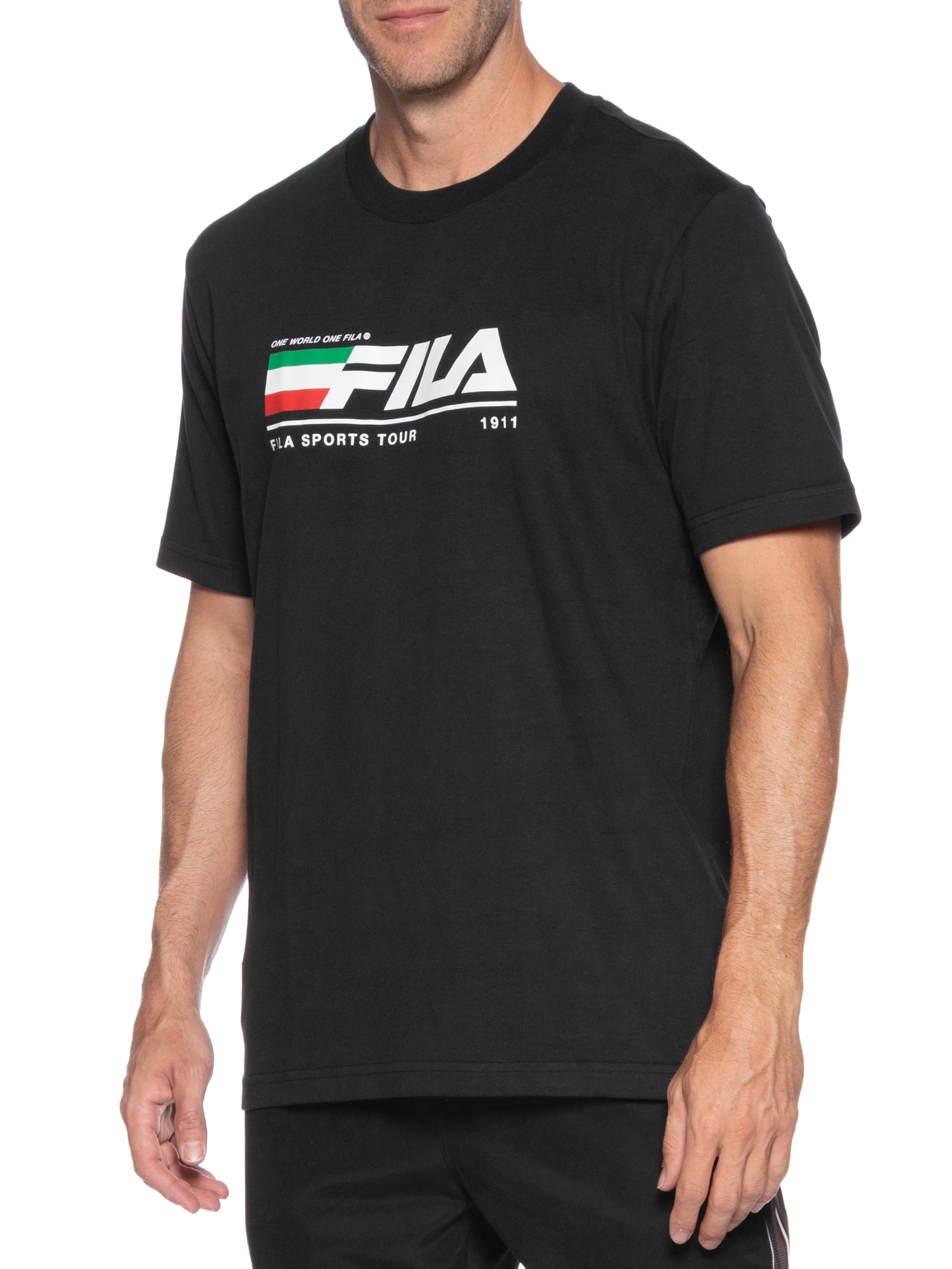 Camiseta Masculina Comfort Tour Motor Sport Preto Fila