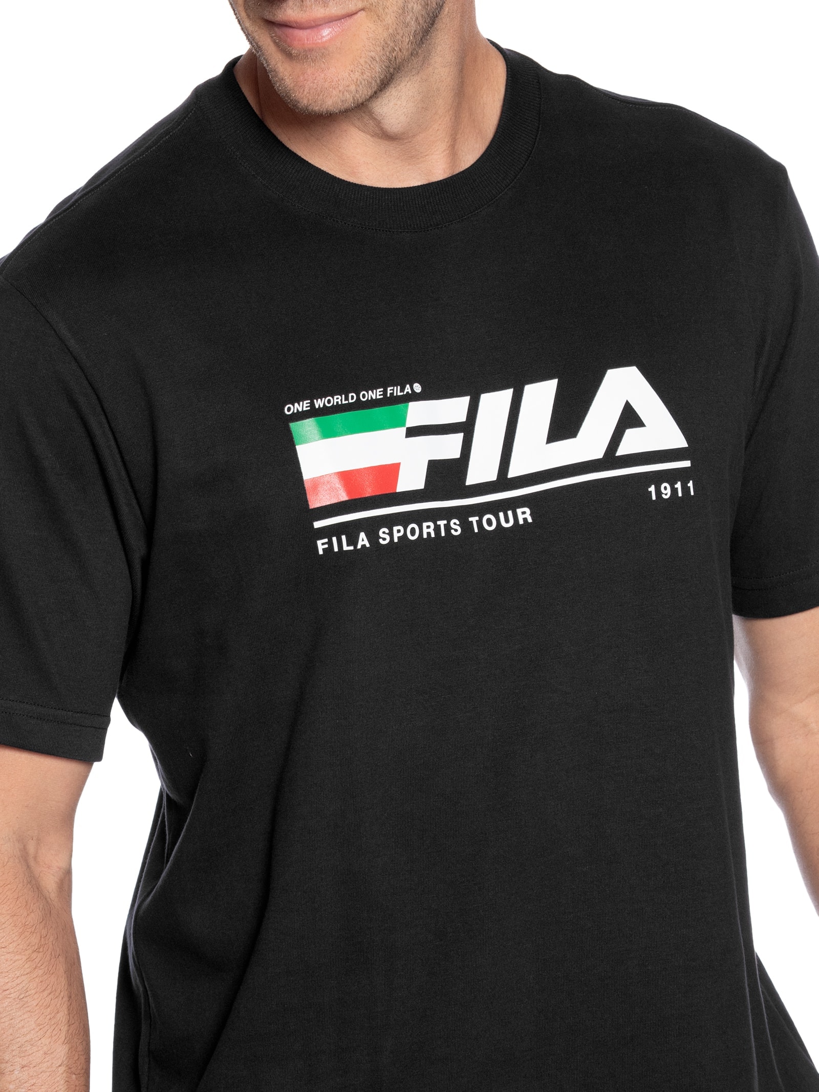 Camiseta Masculina Comfort Tour Motor Sport Preto Fila