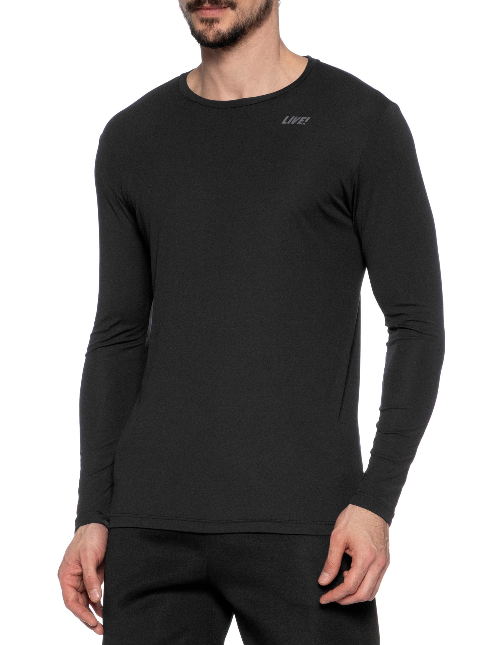 Camiseta Masculina Comfy Manga Longa Co2 Men Preto Live!