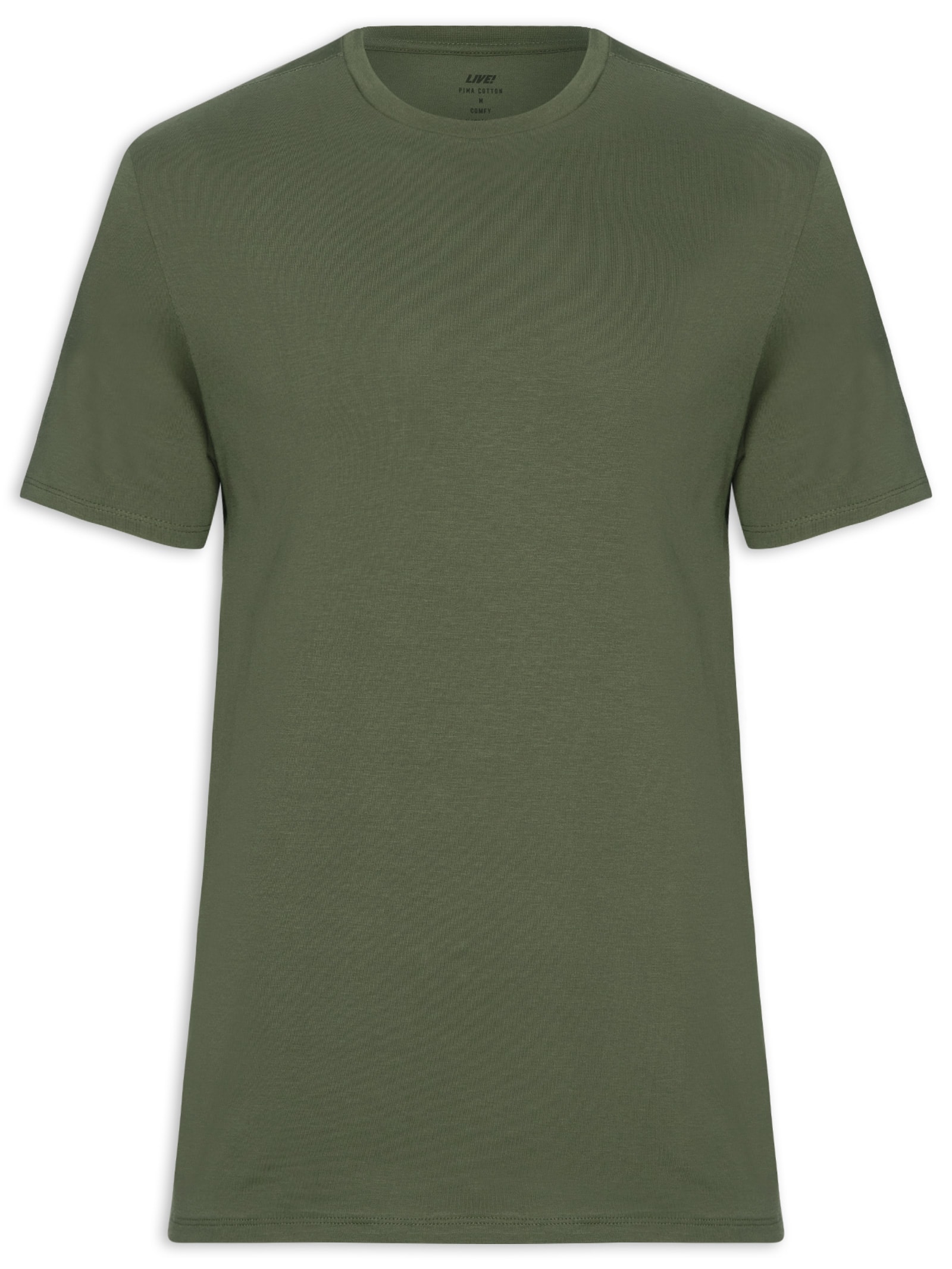 Camiseta Masculina Comfy Pima Men Verde Live!