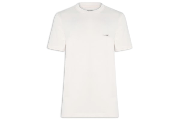 Camiseta Masculina Confort Fit Com Etiqueta Decorativa - Off White