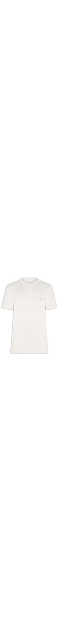 Camiseta Masculina Confort Fit Com Etiqueta Decorativa - Off White