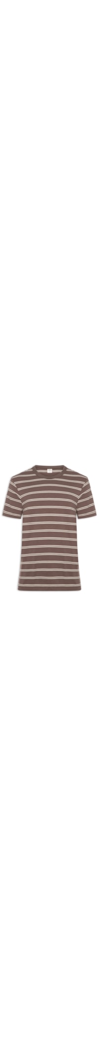 Camiseta Masculina Confort Fit Listrada - Marrom