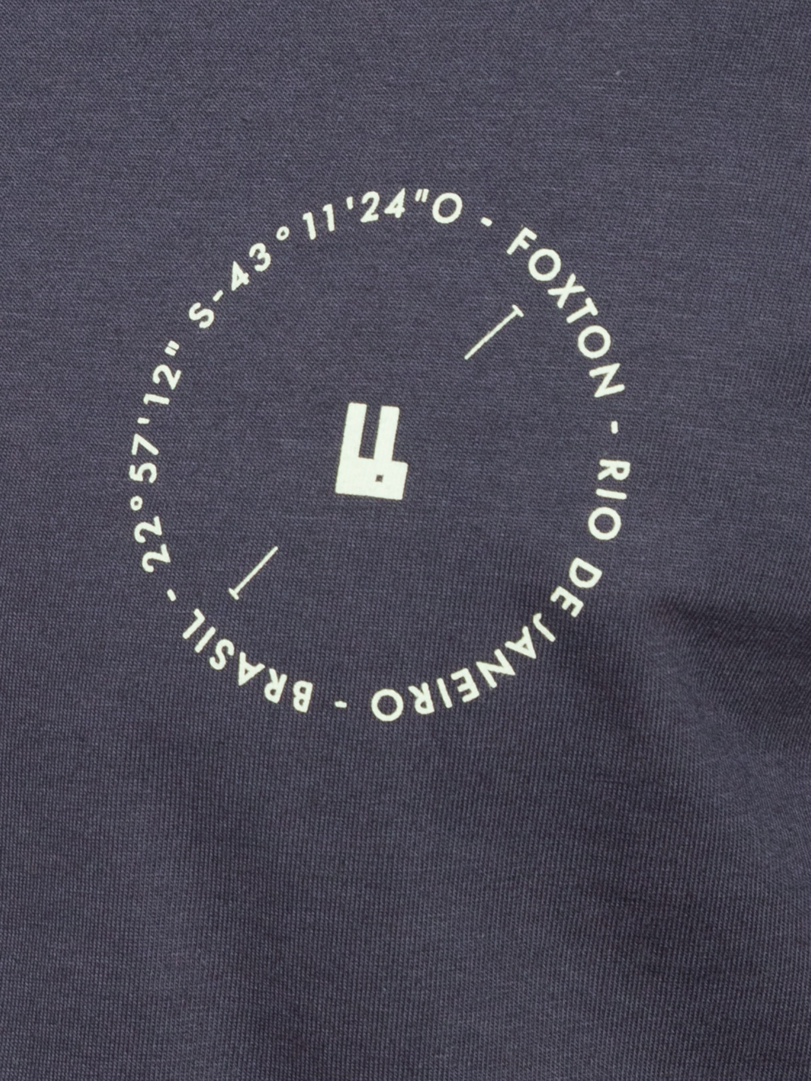  Camiseta Masculina Coordenadas Azul Foxton