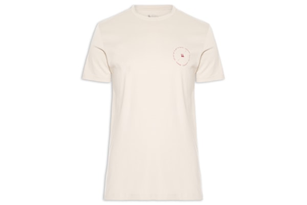  Camiseta Masculina Coordenadas - Bege