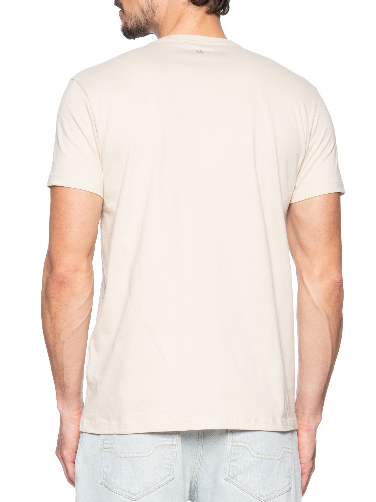  Camiseta Masculina Coordenadas Bege Foxton