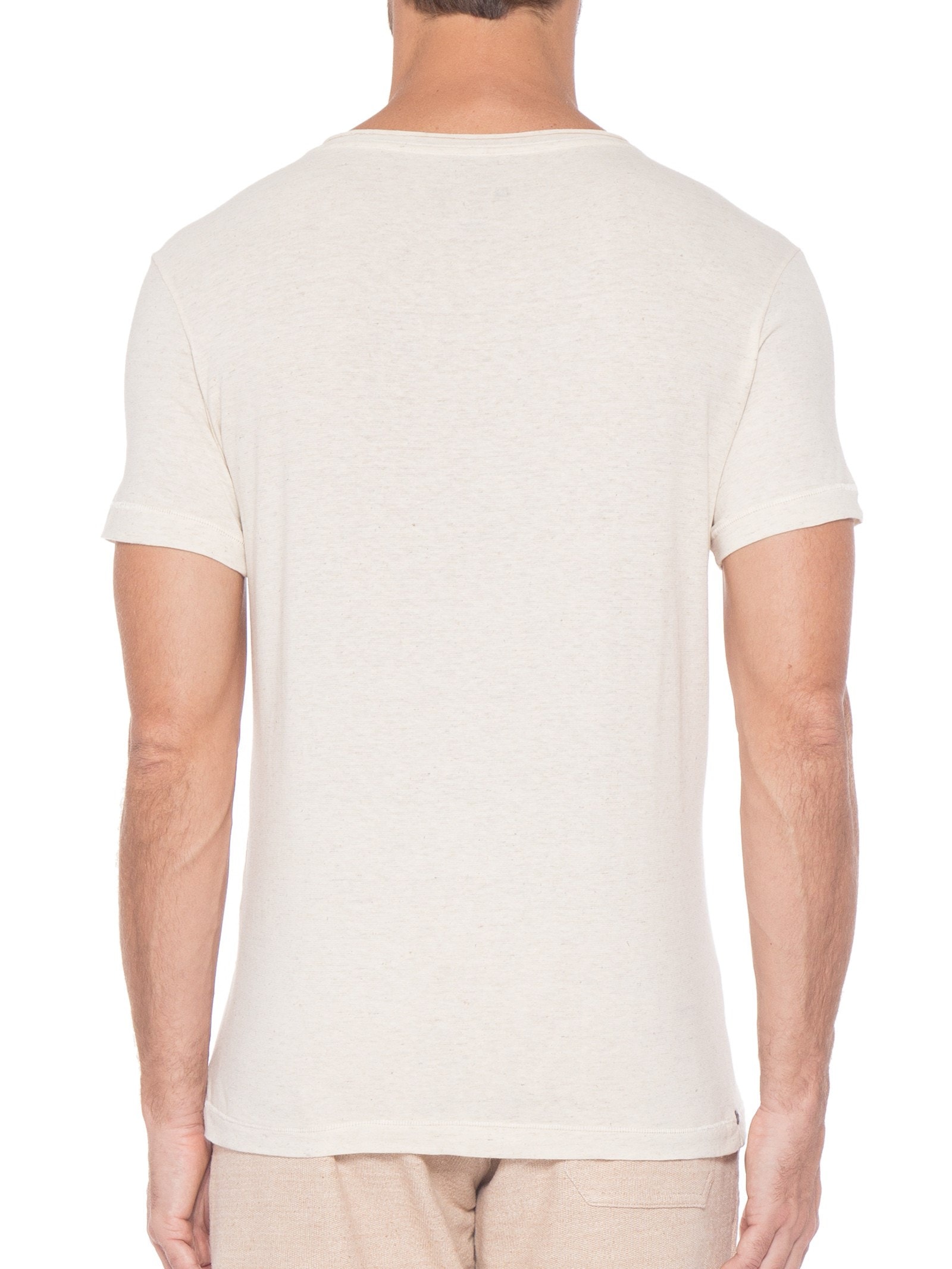 Camiseta Masculina Coqueiros Analógicos Bege Osklen