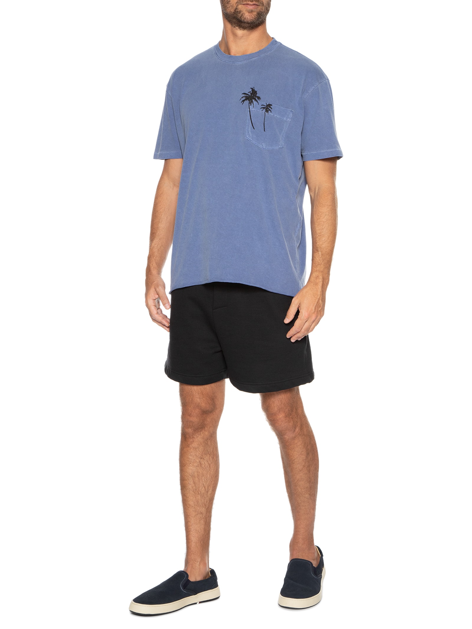 Camiseta Masculina Coqueiros Azul Osklen