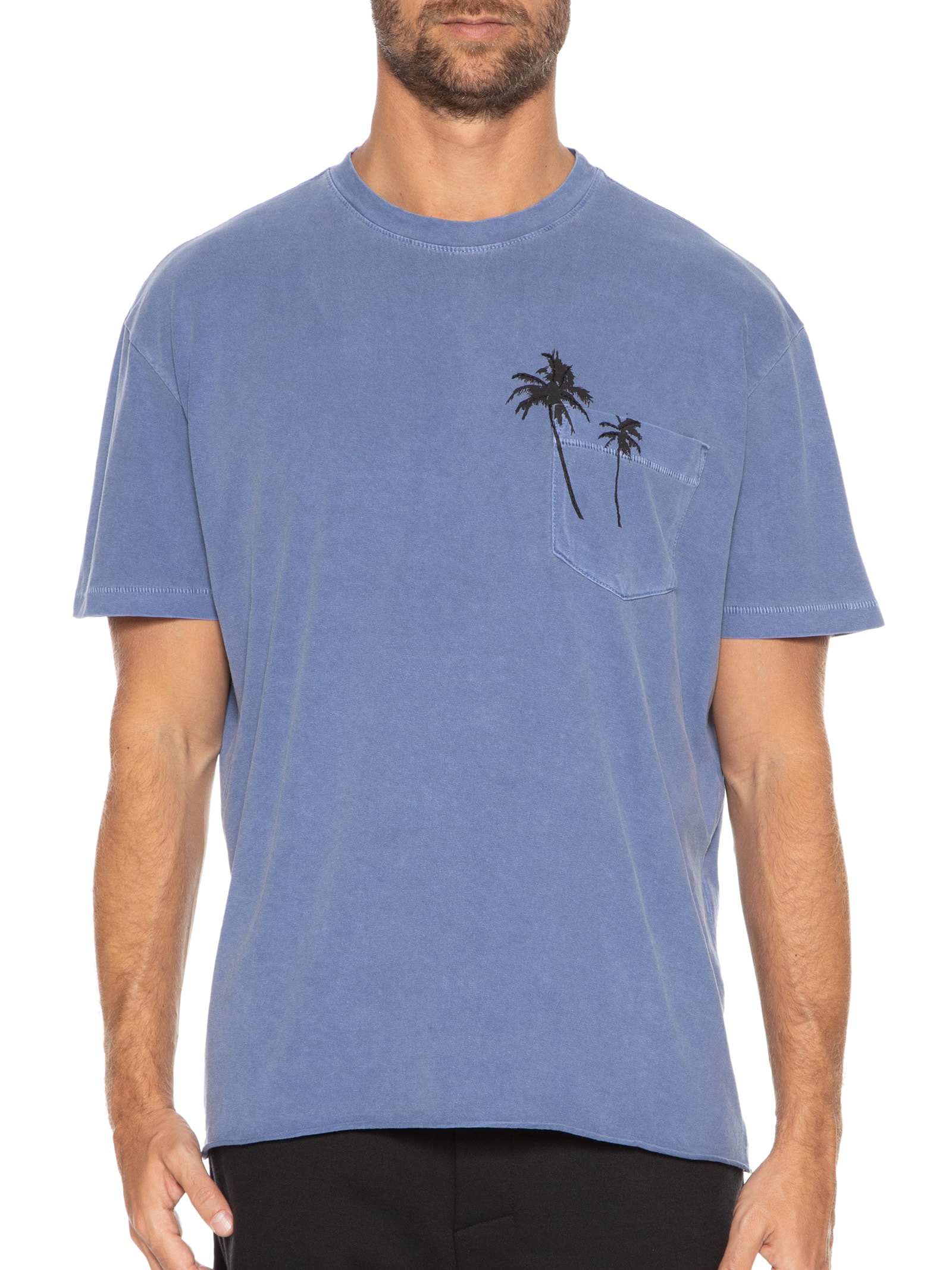 Camiseta Masculina Coqueiros Azul Osklen