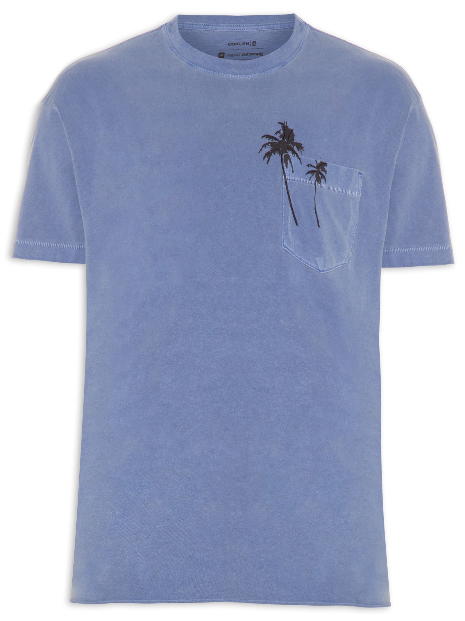 Camiseta Masculina Coqueiros Azul Osklen