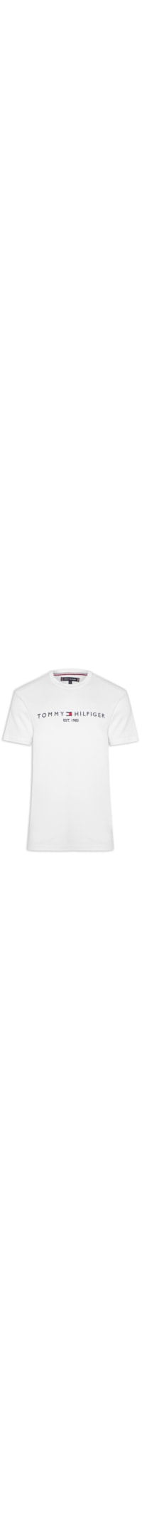 Camiseta Masculina Core TH Logo Bordado Regular Fit Em Algodão - Branco