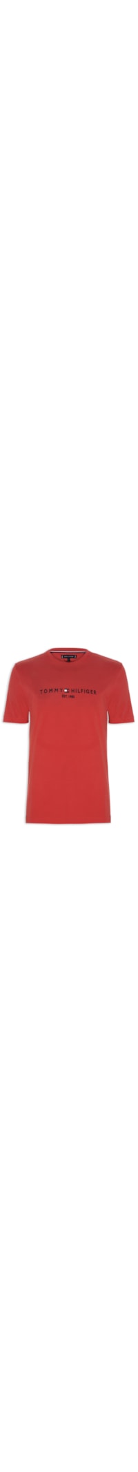 Camiseta Masculina Core Tommy Logo - Vermelho