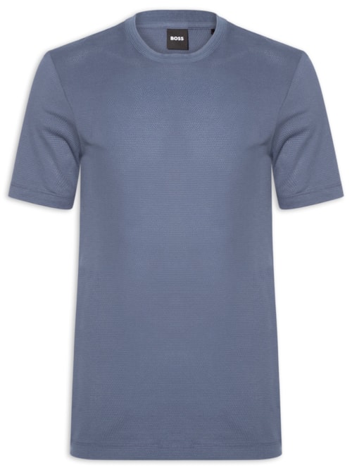 Camiseta Masculina Cotton Blend Bubble-Jacquard Tiburt 240 – Azul