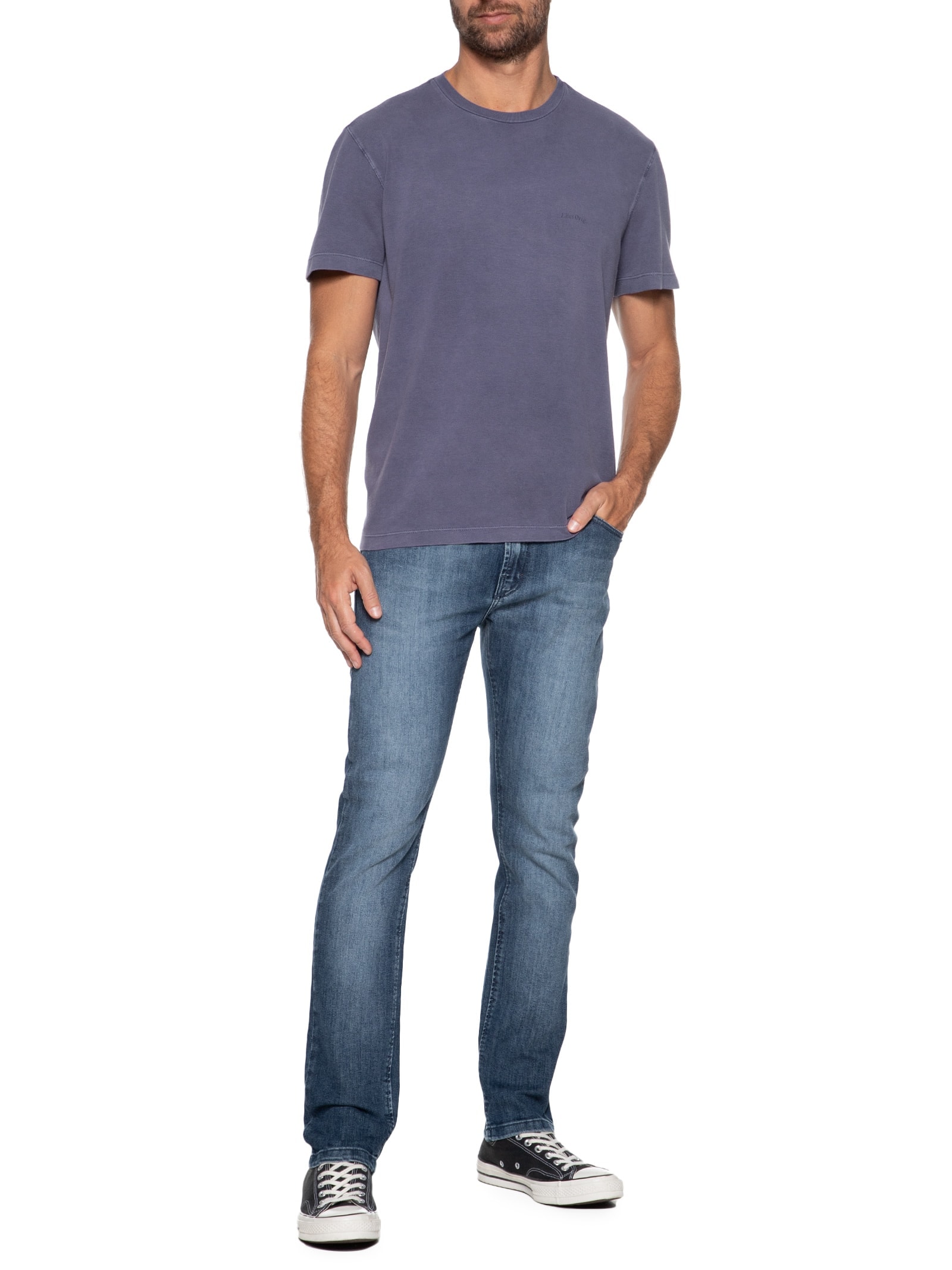Camiseta Masculina Cotton Carmel Marble Class Roxo Ellus