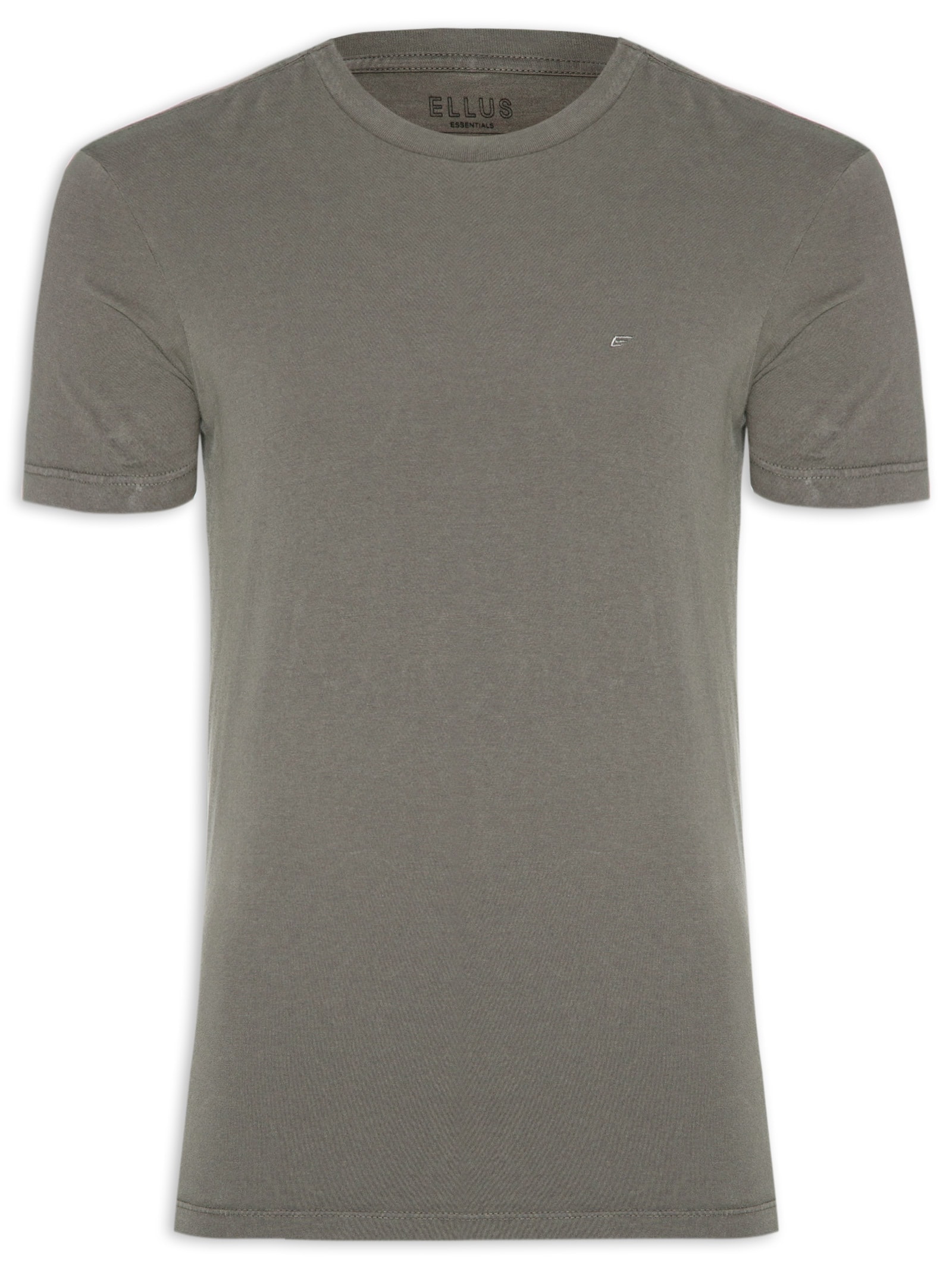 Camiseta Masculina Cotton Fine Easa Classic Manga Curta Cinza Ellus