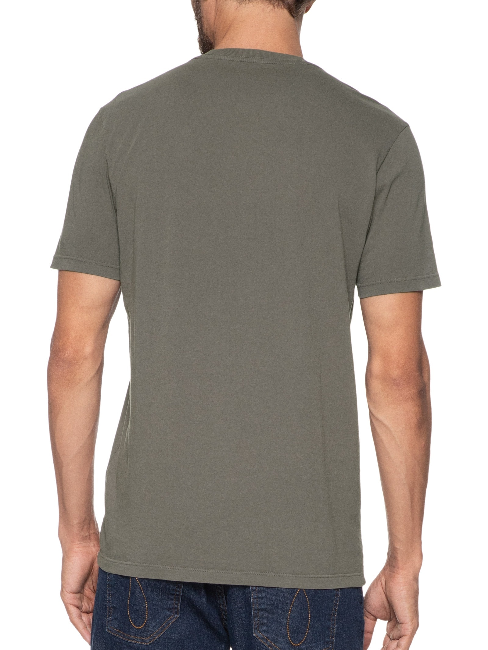 Camiseta Masculina Cotton Fine Easa Classic Manga Curta Cinza Ellus