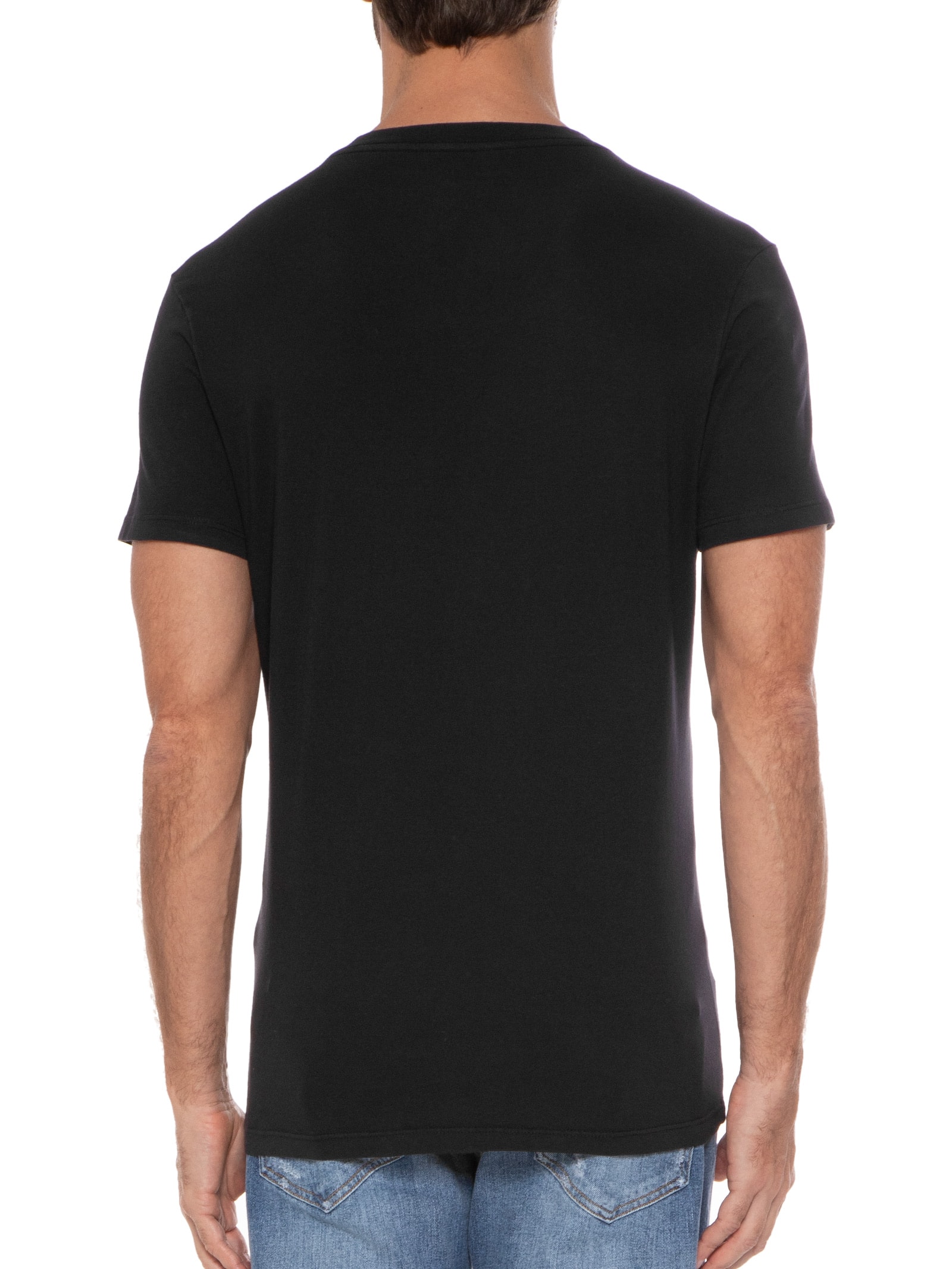 Camiseta Masculina Cotton Fine Easa Classic Preta Ellus
