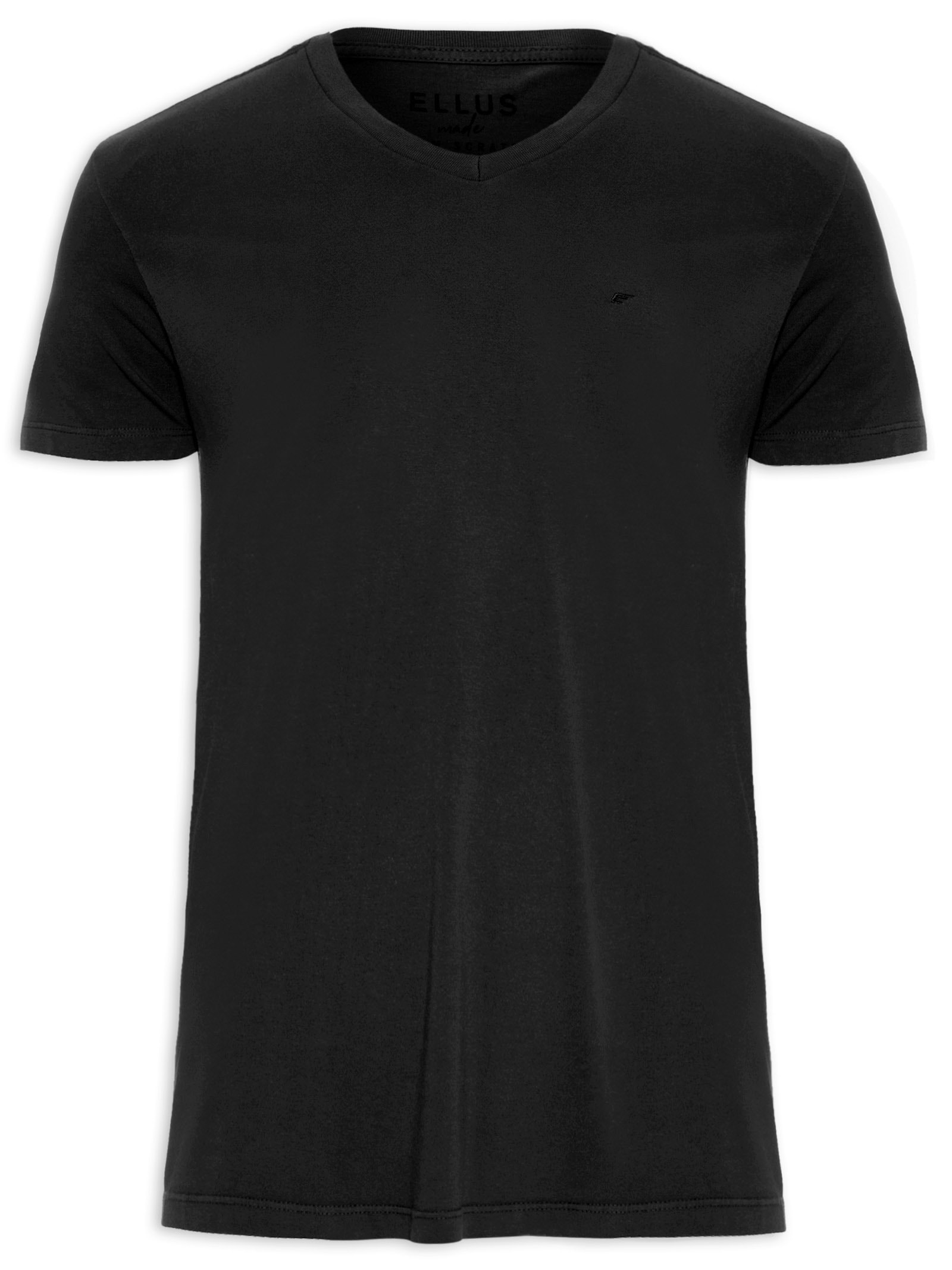 Camiseta Masculina Cotton Fine Easa Classic Preta Ellus