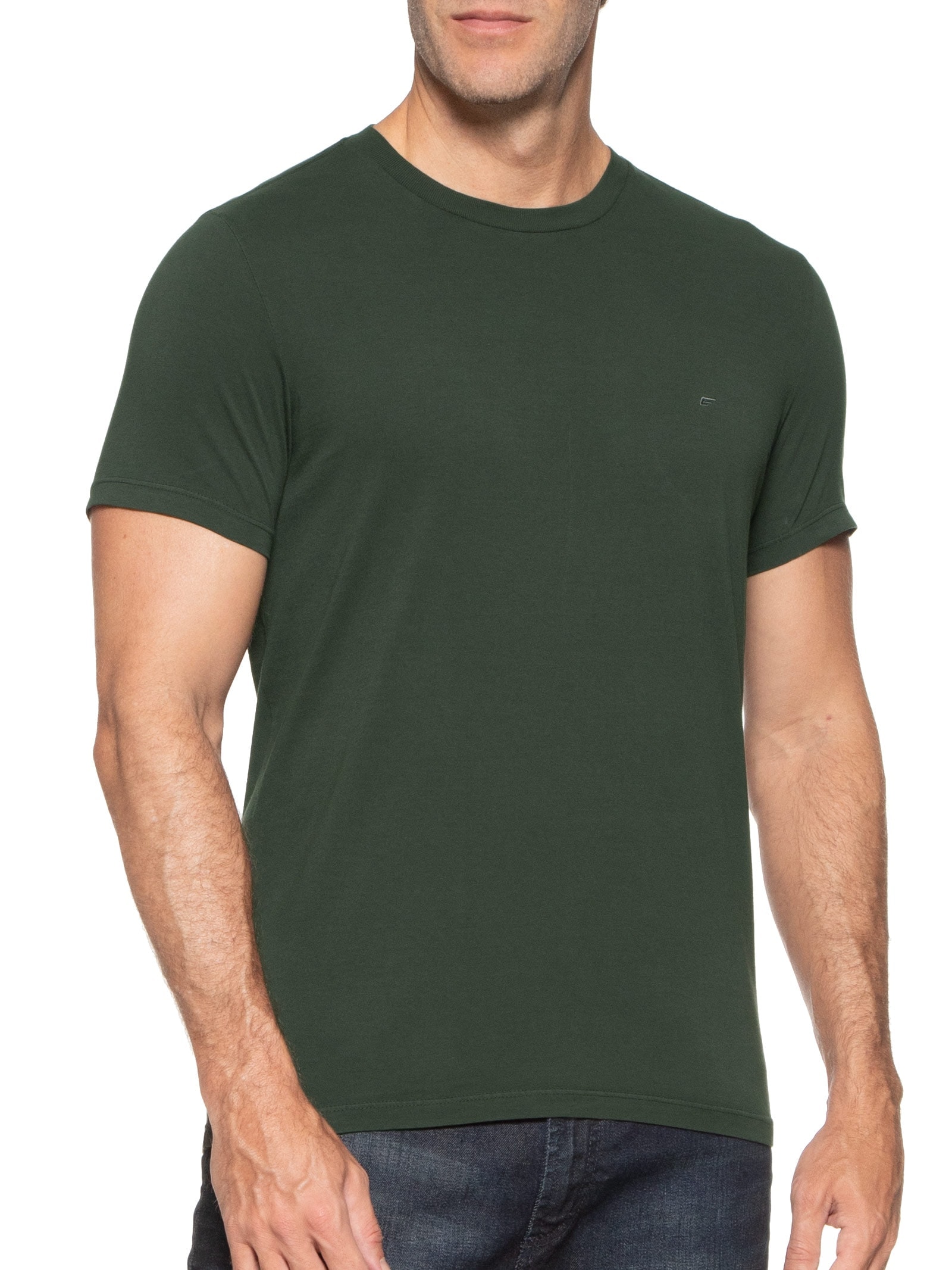 Camiseta Masculina Cotton Fine Easa Classic Verde Ellus