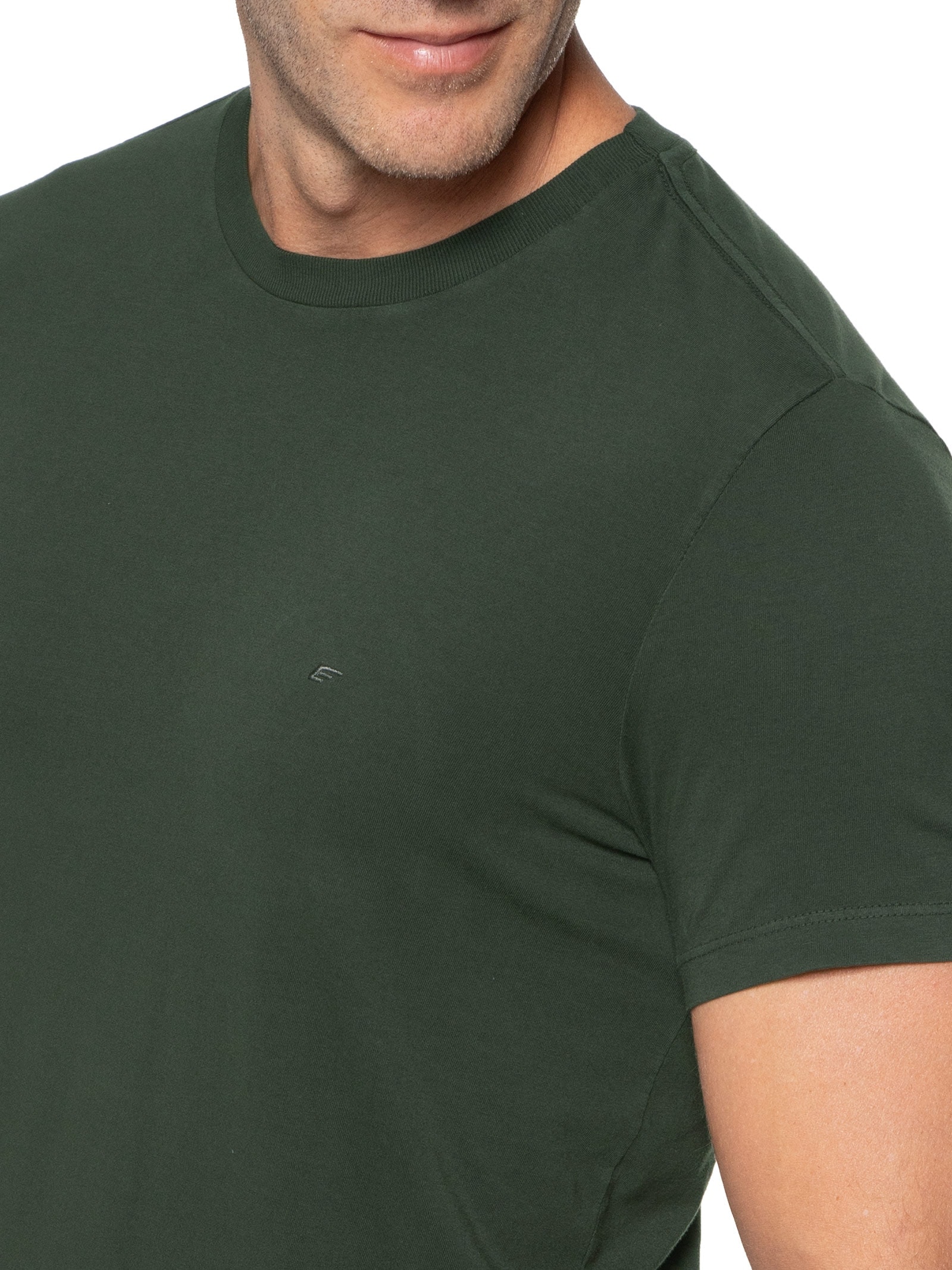 Camiseta Masculina Cotton Fine Easa Classic Verde Ellus