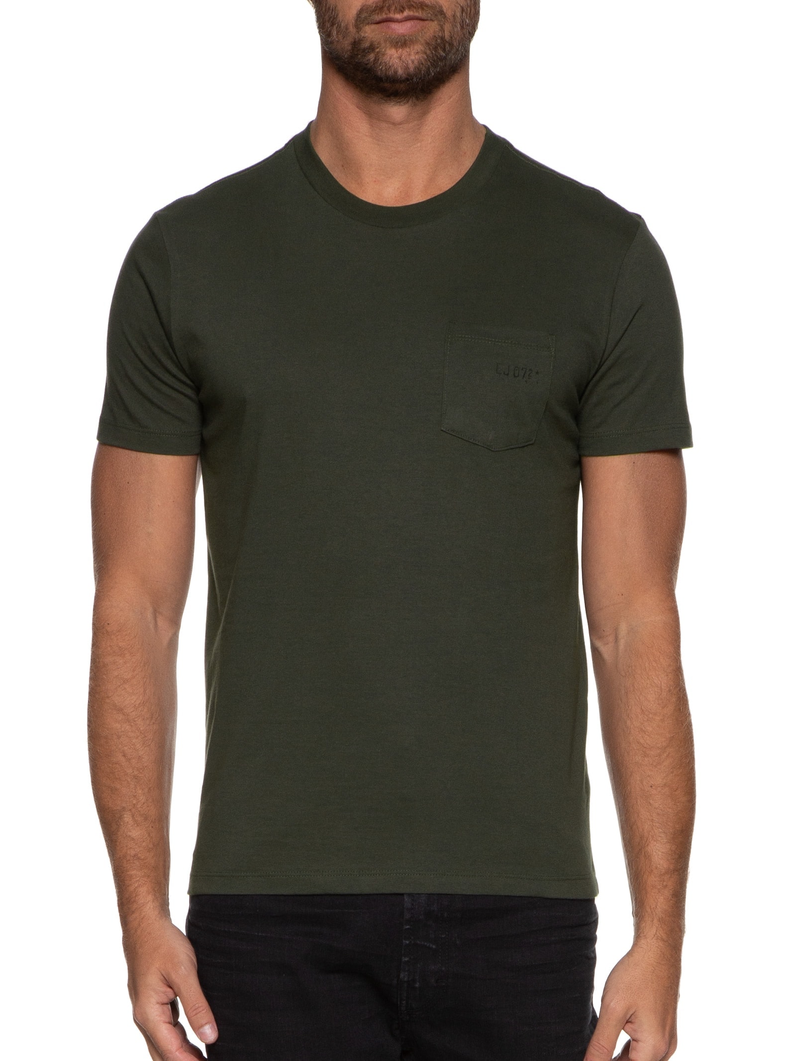 Camiseta Masculina Cotton Fine Easa Pocket Class Verde Ellus