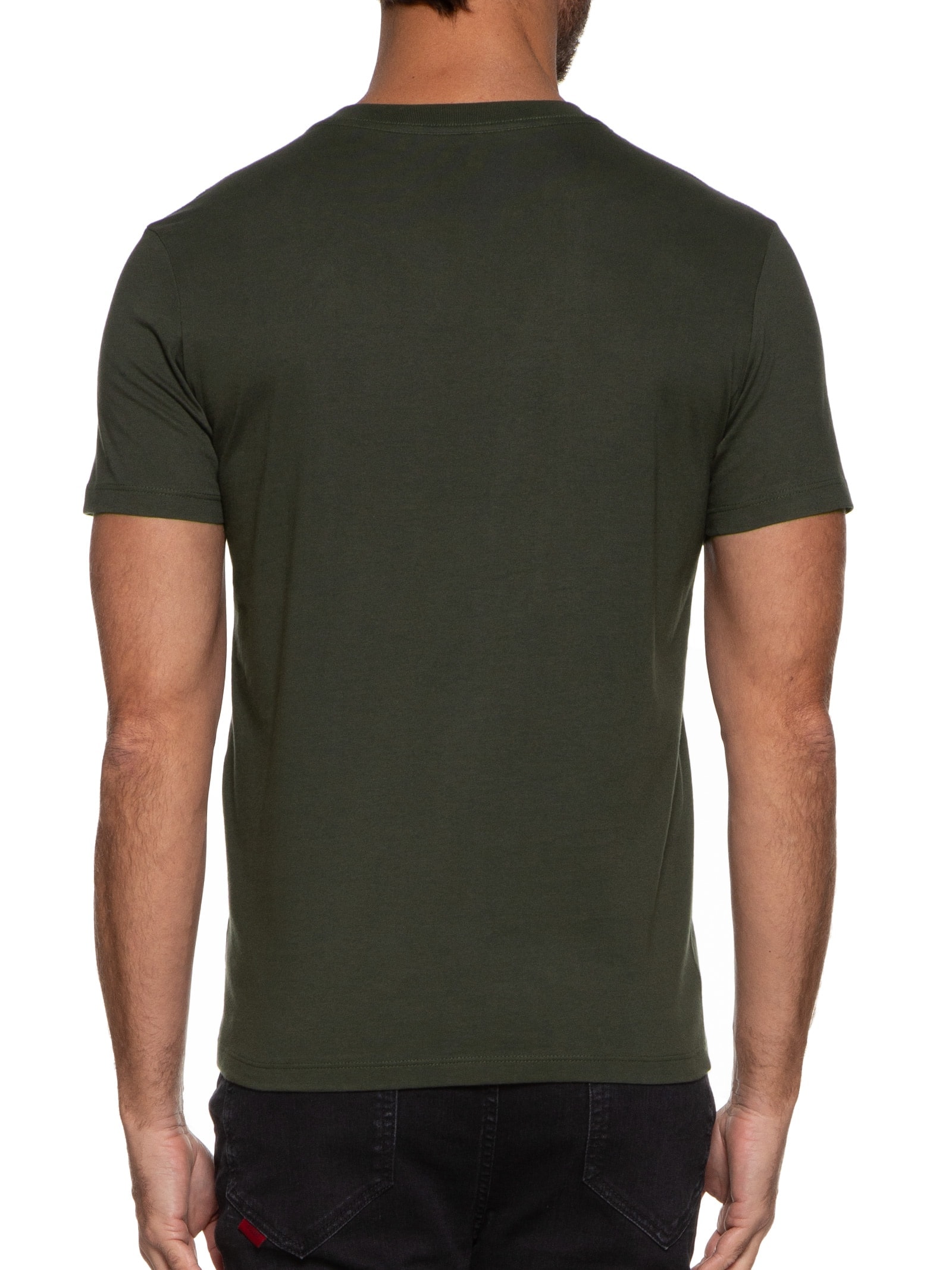 Camiseta Masculina Cotton Fine Easa Pocket Class Verde Ellus
