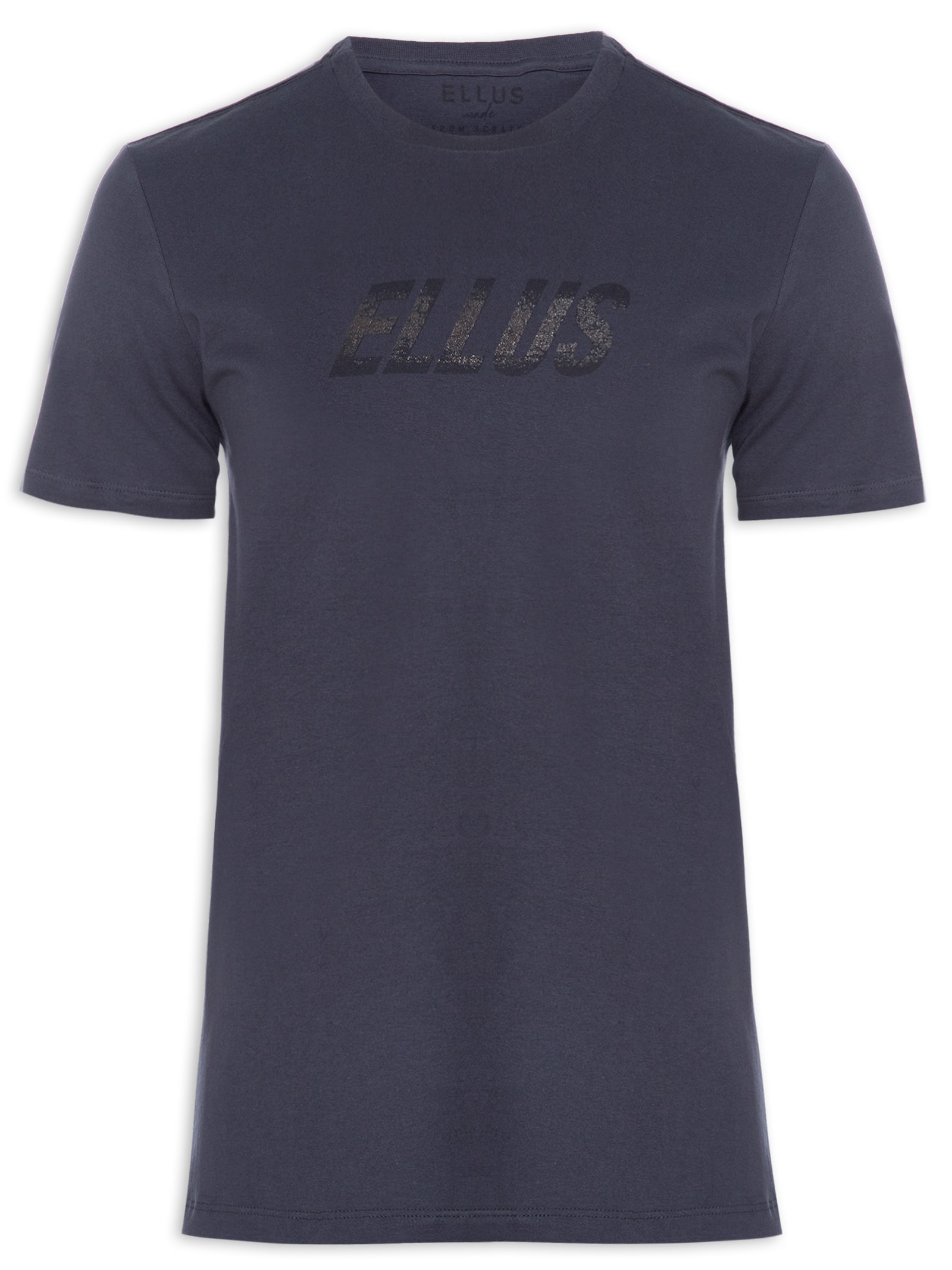 Camiseta Masculina Cotton Fine Ellus Dots Classic Mc Cinza Ellus