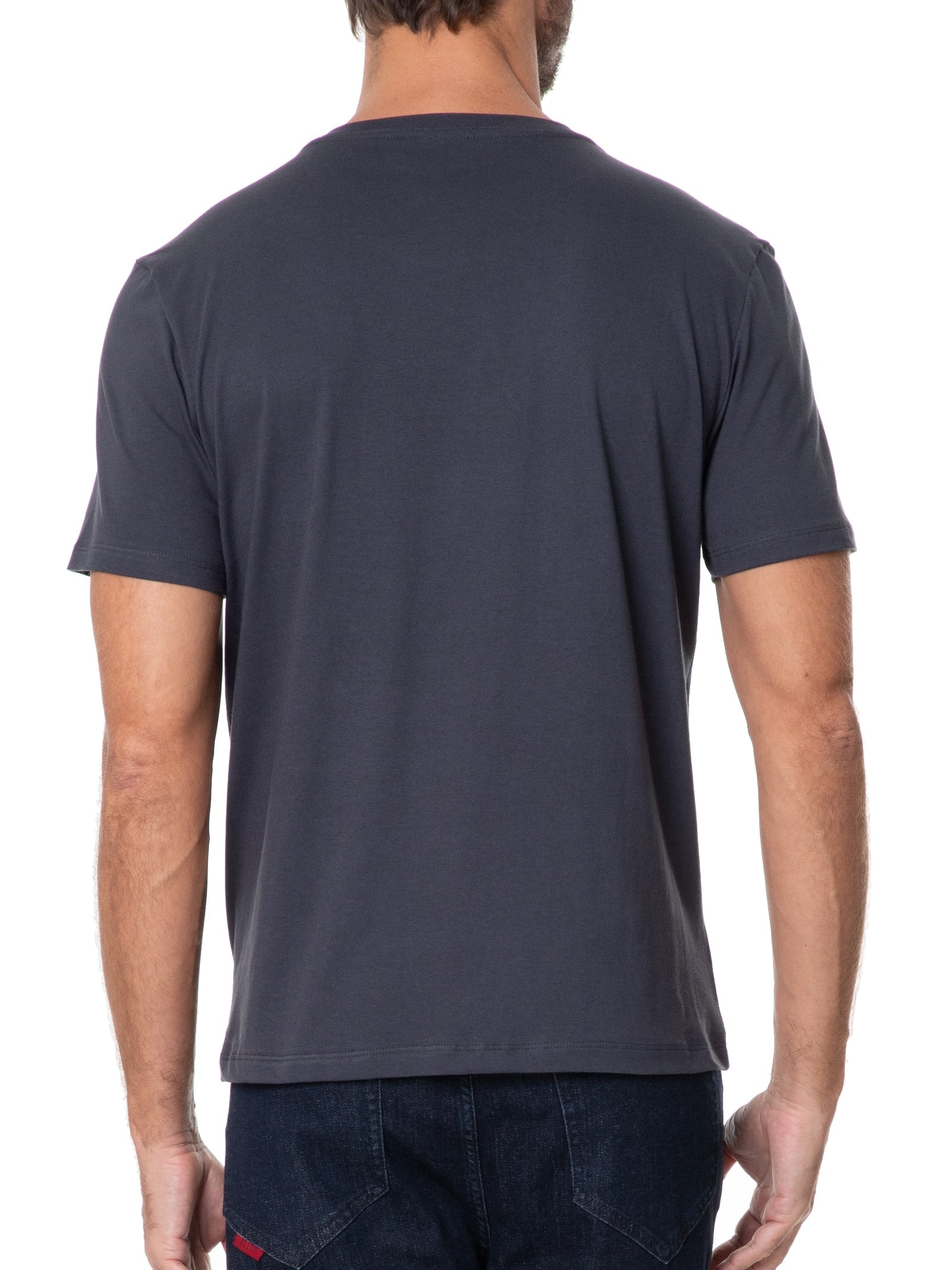 Camiseta Masculina Cotton Fine Ellus Dots Classic Mc Cinza Ellus