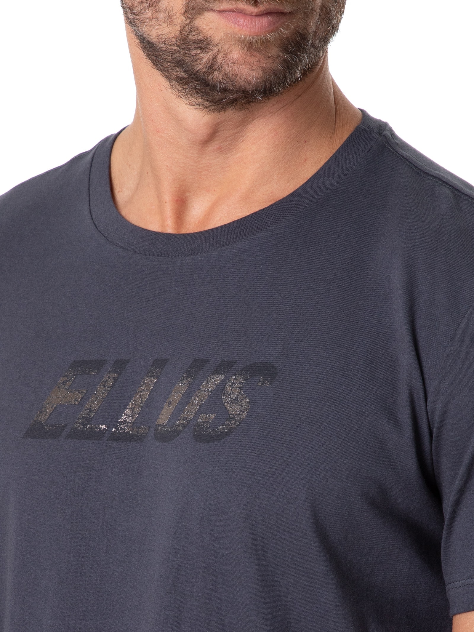 Camiseta Masculina Cotton Fine Ellus Dots Classic Mc Cinza Ellus