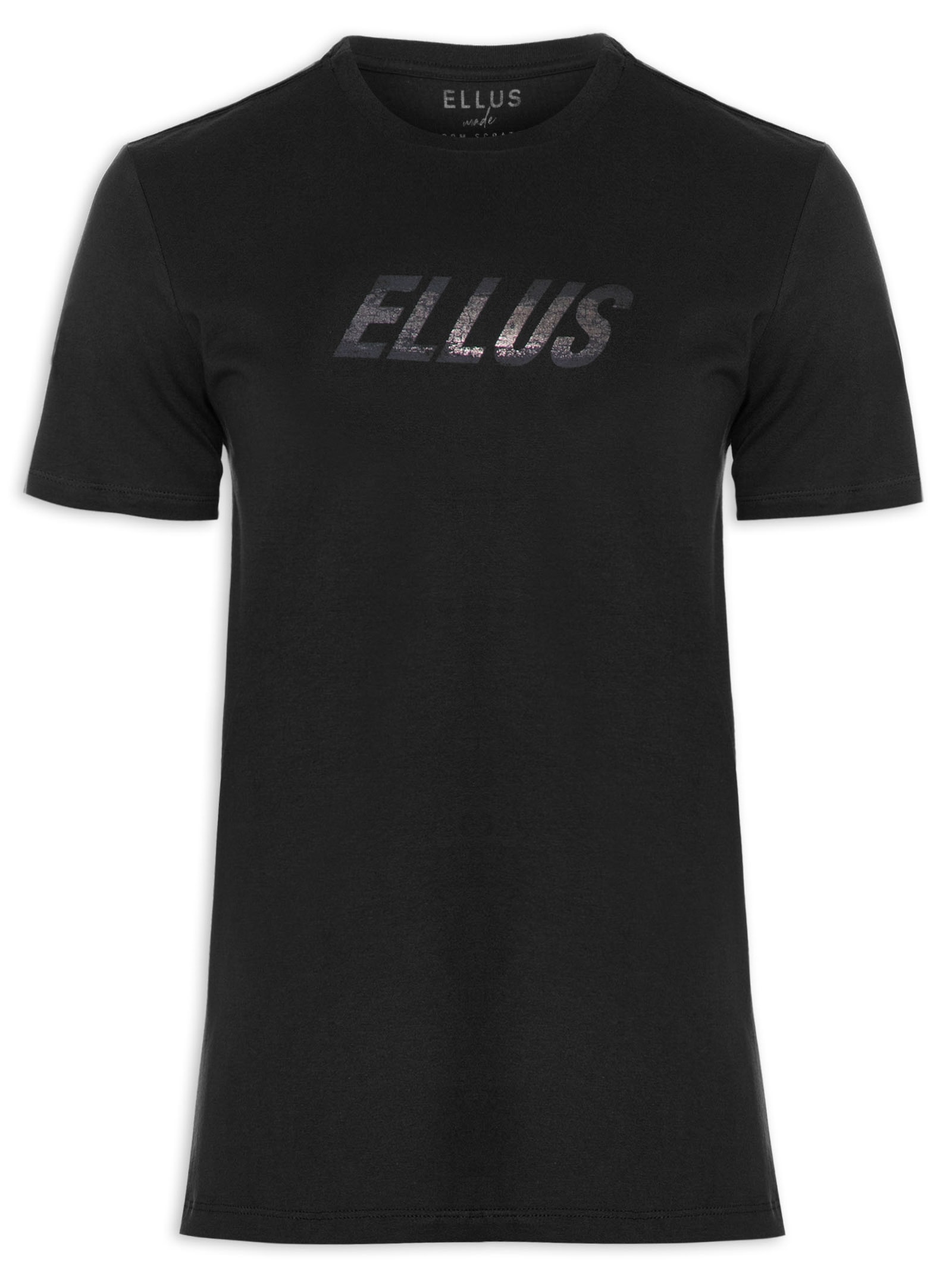 Camiseta Masculina Cotton Fine Ellus Dots Classic Mc Preto Ellus