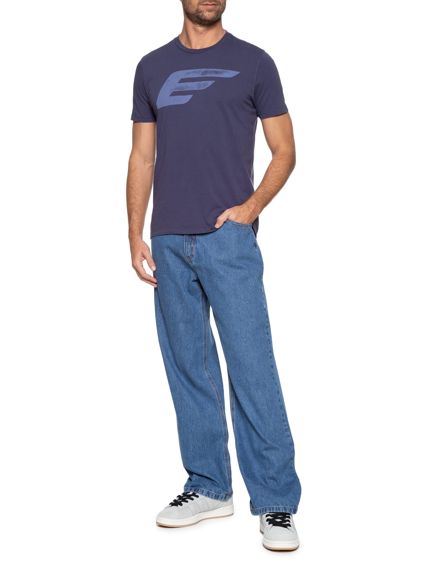 Camiseta Masculina Cotton Fine Maxi Easa Classic Roxo Ellus