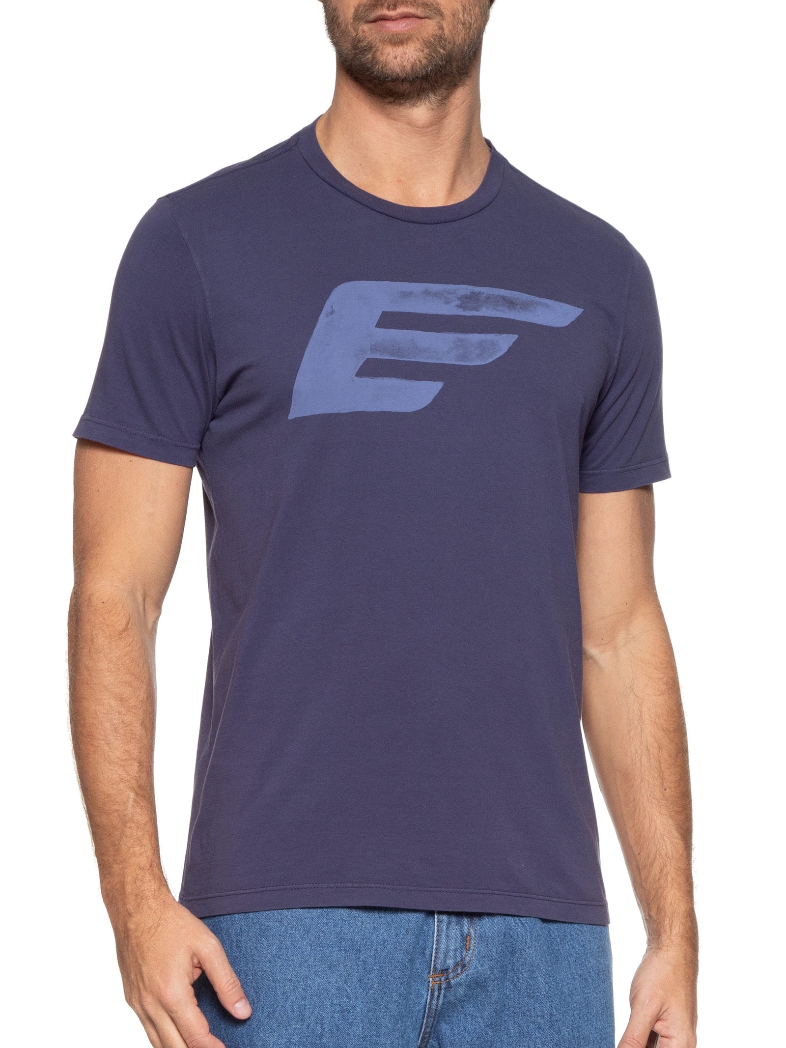 Camiseta Masculina Cotton Fine Maxi Easa Classic Roxo Ellus