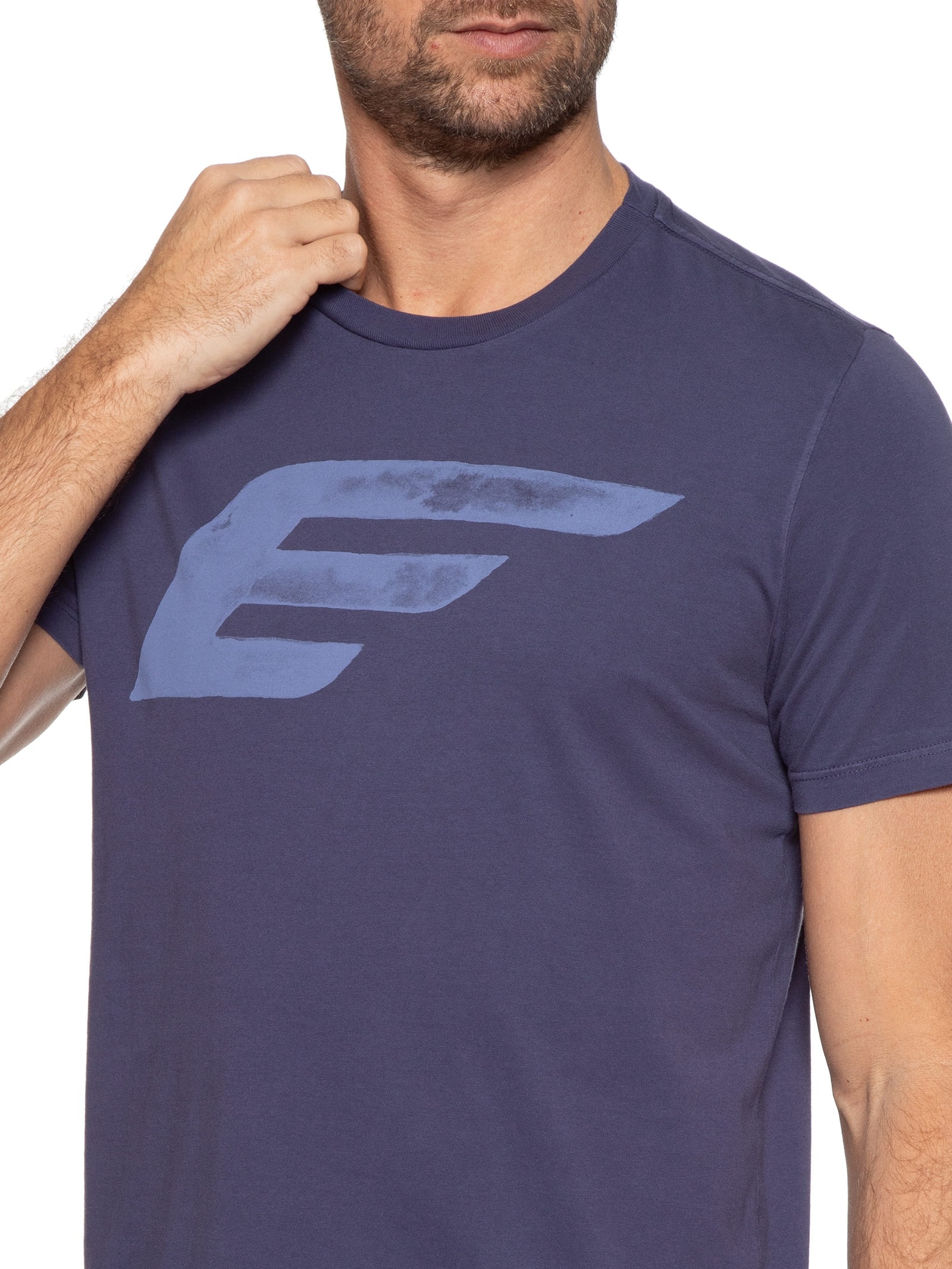 Camiseta Masculina Cotton Fine Maxi Easa Classic Roxo Ellus