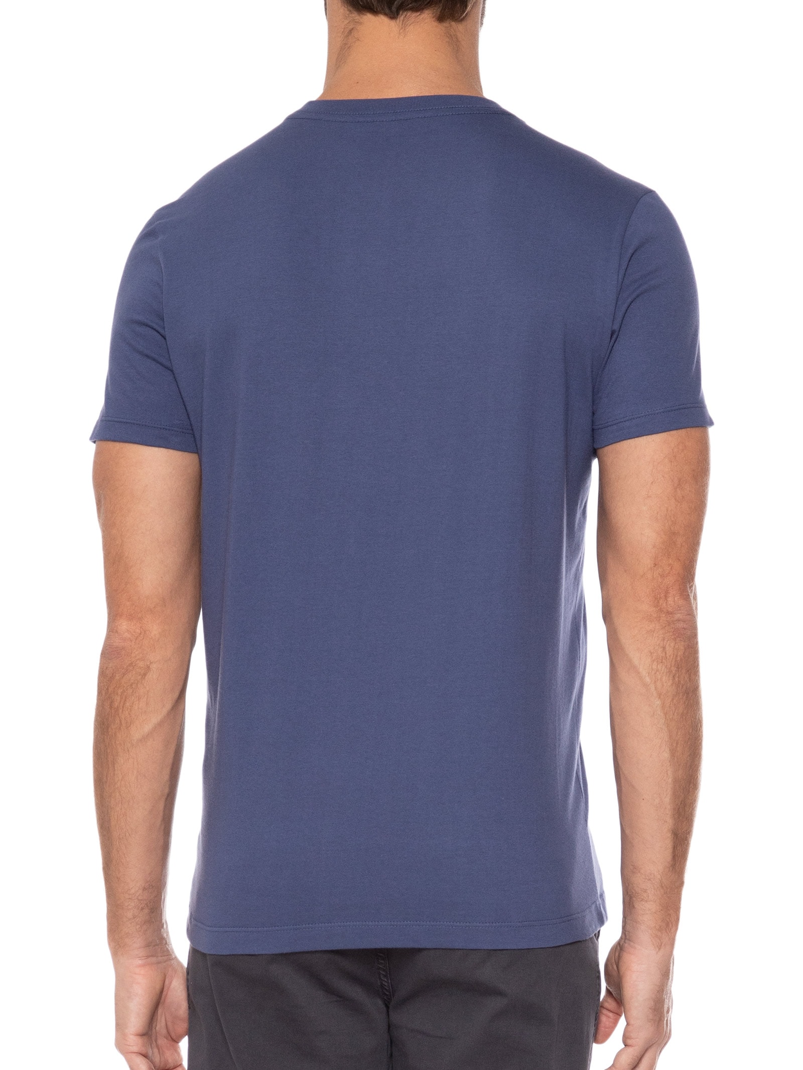 Camiseta Masculina Cotton Fine Maxi Easa Trees Classic Mc Azul Ellus