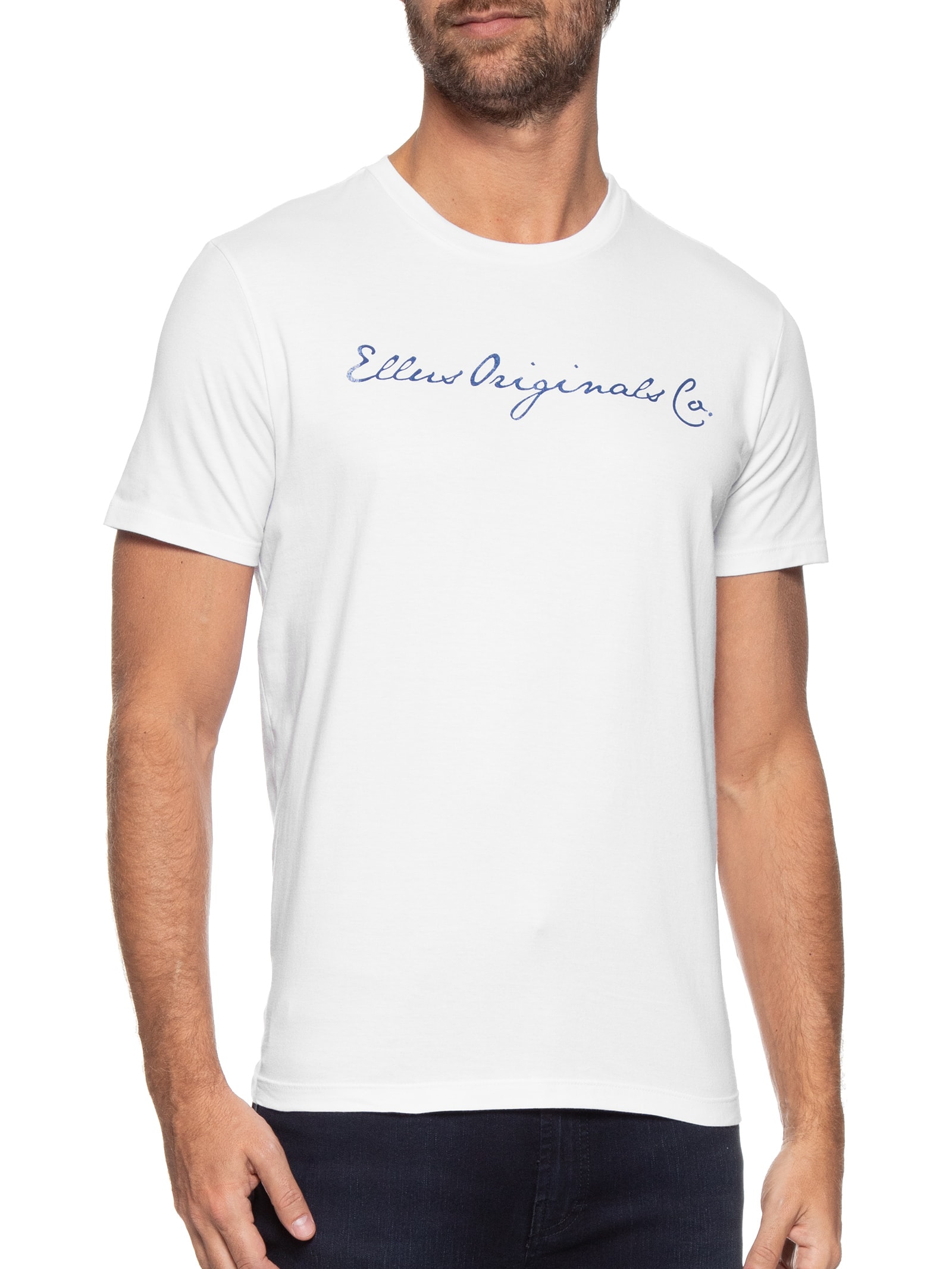Camiseta Masculina Cotton Fine Orig Classic Branco Ellus