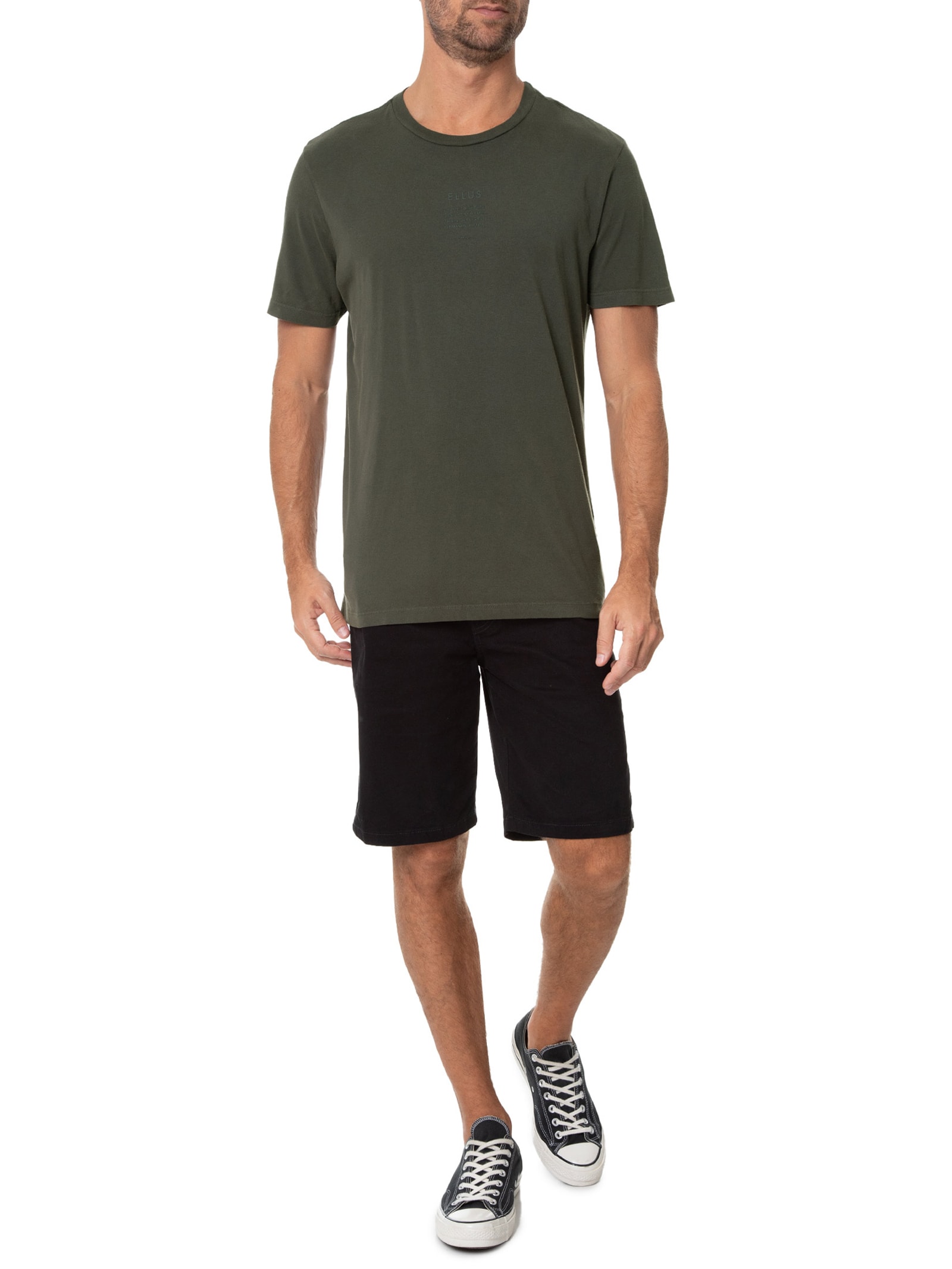 Camiseta Masculina Cotton Fine Tmlss Classic Manga Curta Verde Ellus