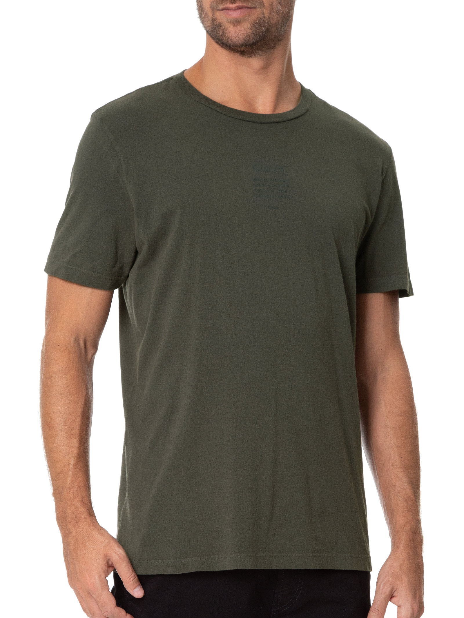Camiseta Masculina Cotton Fine Tmlss Classic Manga Curta Verde Ellus