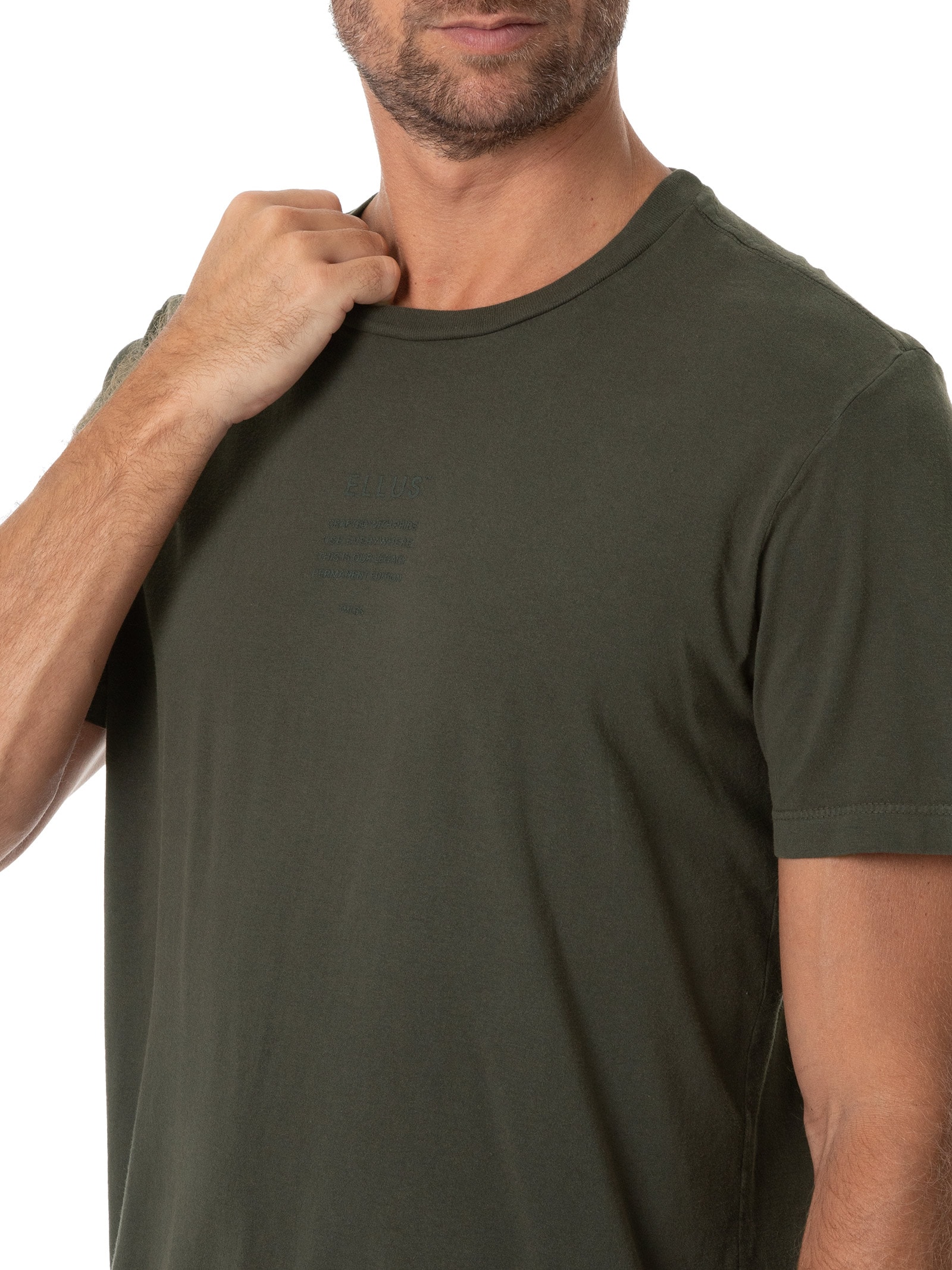 Camiseta Masculina Cotton Fine Tmlss Classic Manga Curta Verde Ellus