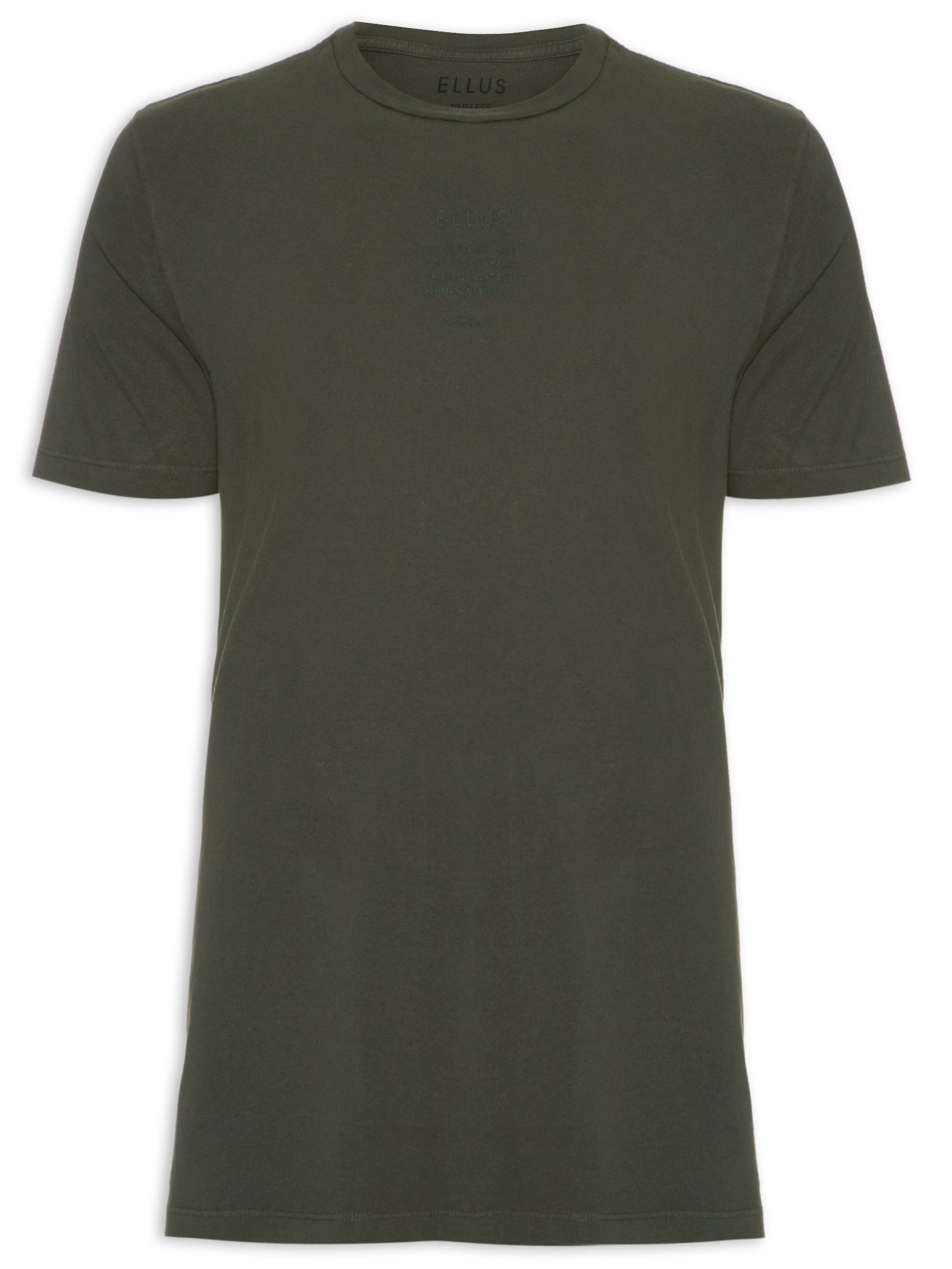 Camiseta Masculina Cotton Fine Tmlss Classic Manga Curta Verde Ellus