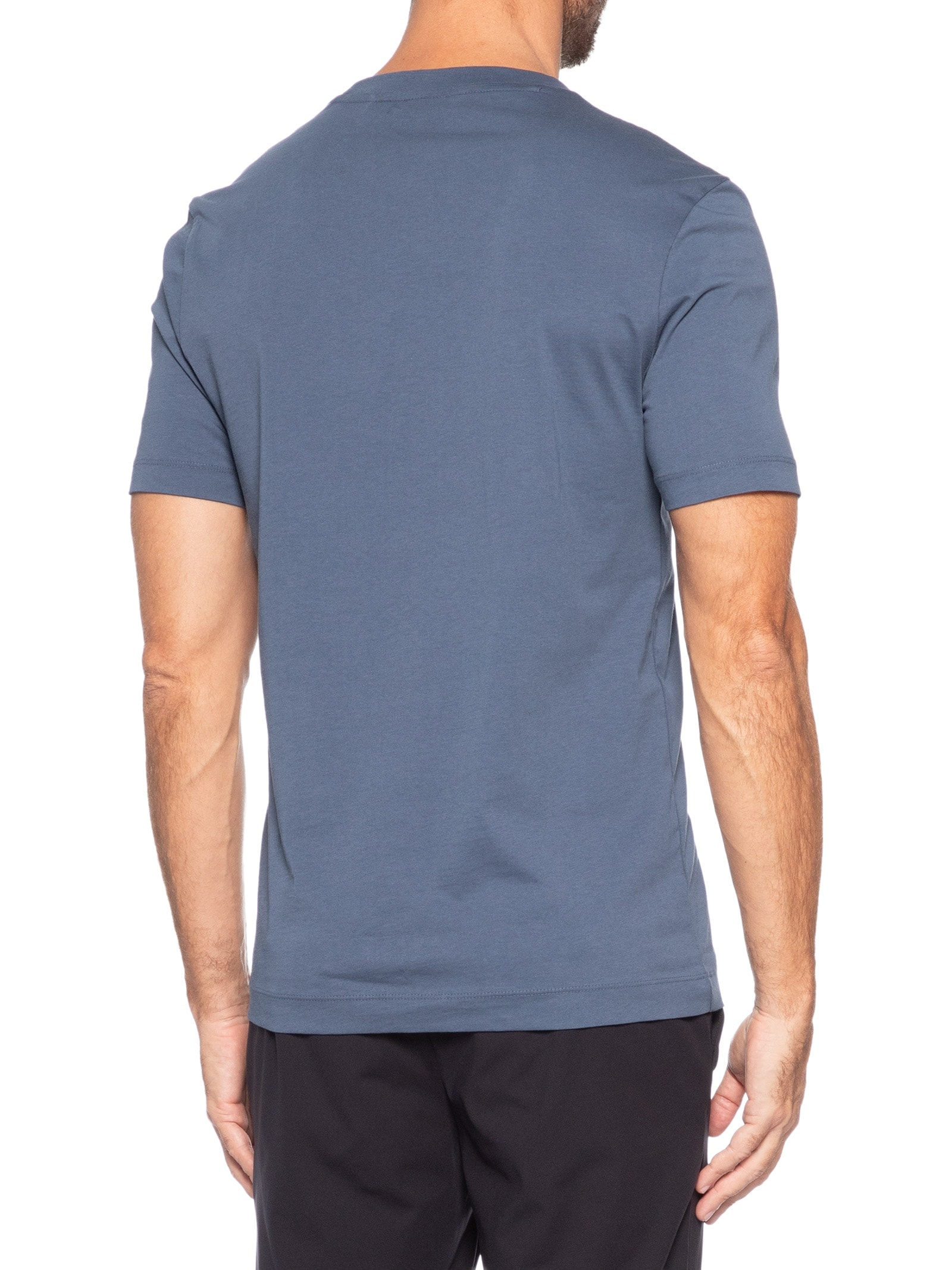Camiseta Masculina Cotton Jersey Crew Neck Thompson 01 Azul Boss