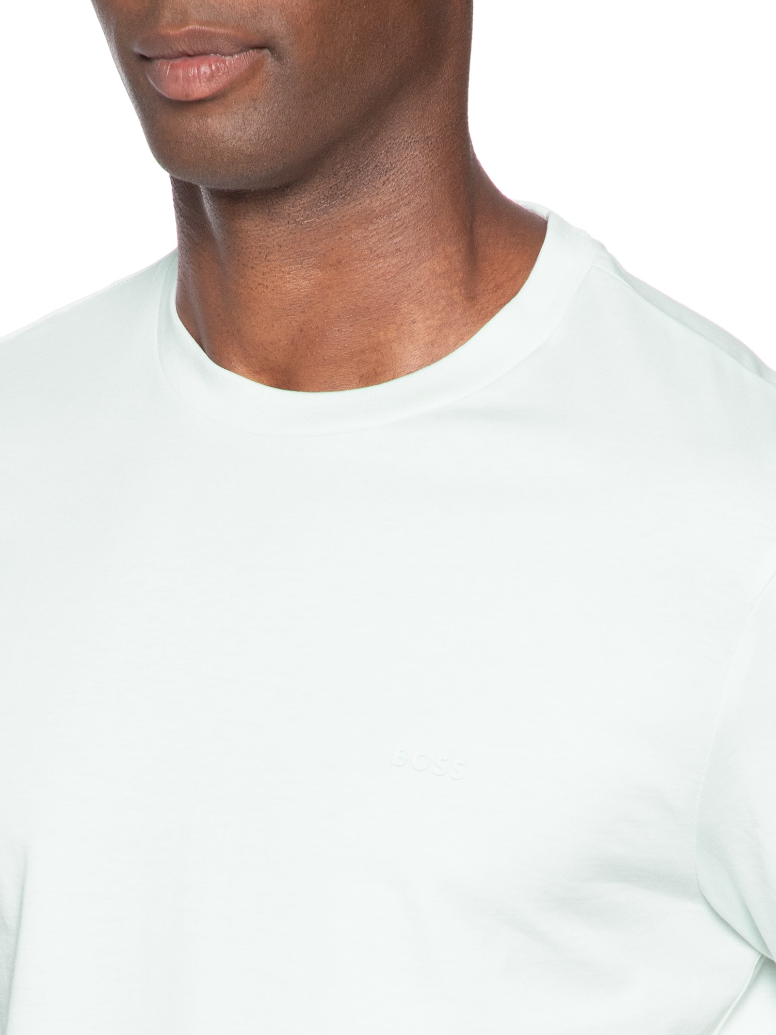 Camiseta Masculina Cotton Jersey Crew Neck Thompson Verde Boss