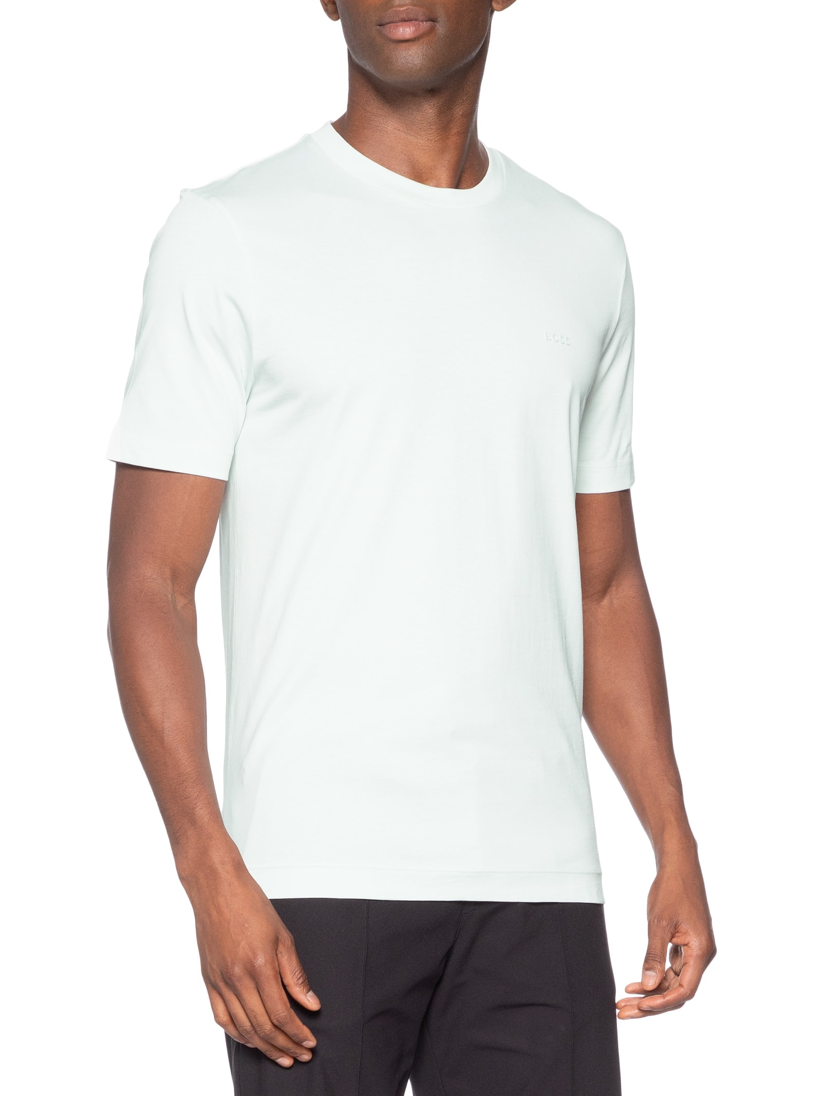 Camiseta Masculina Cotton Jersey Crew Neck Thompson Verde Claro Boss