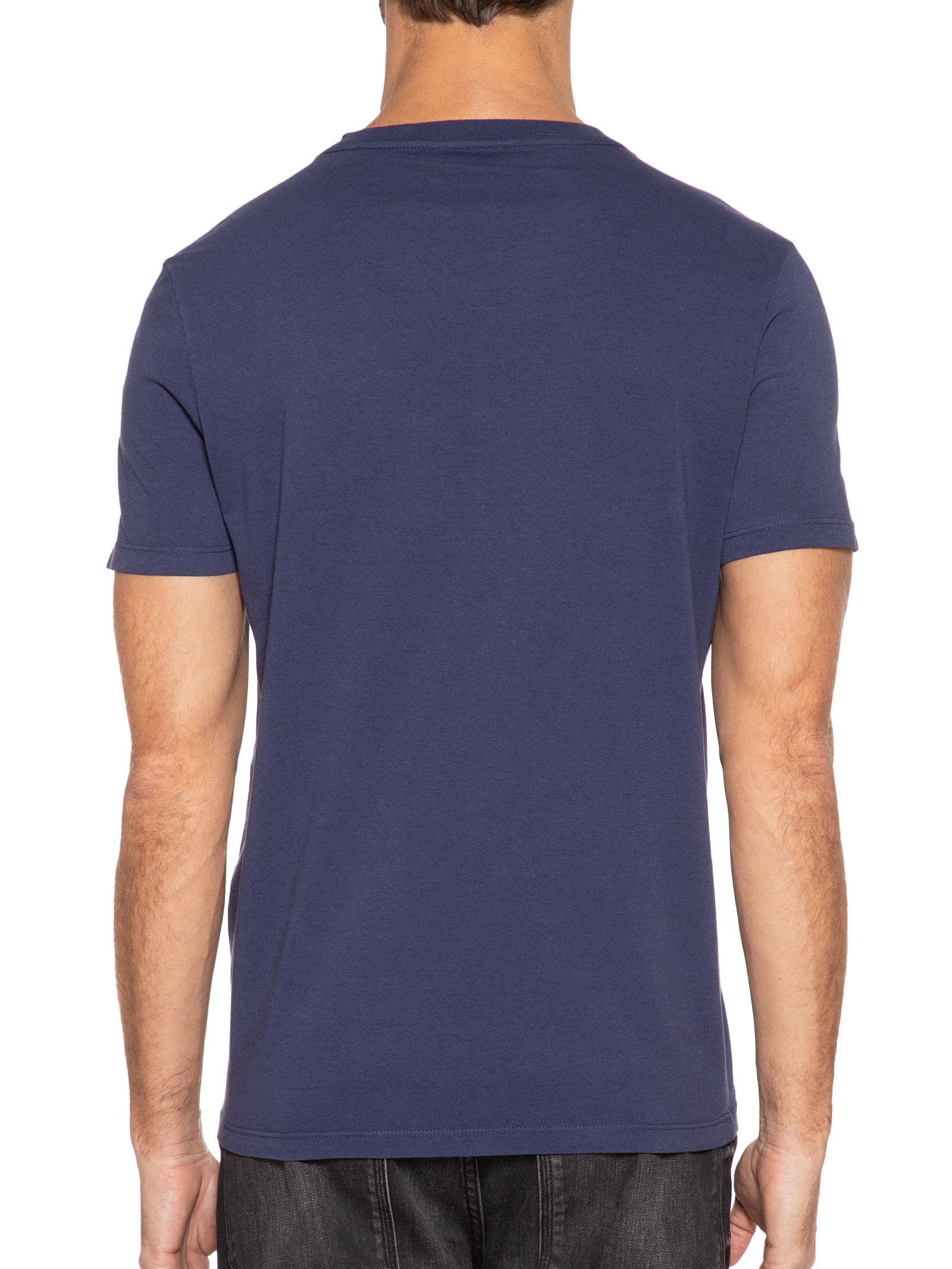 Camiseta Masculina Cotton Melange Easa Classic Manga Curta Azul Ellus