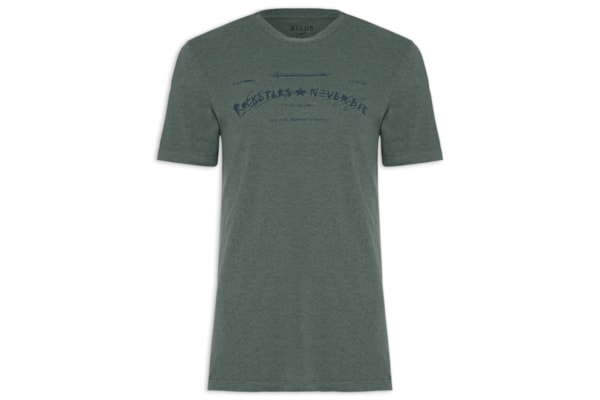 Camiseta Masculina Cotton Overdyed Rockstar Classic - Verde