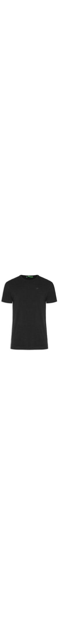 Camiseta Masculina Cotton Slim Easa Outline Classic Manga Curta - Preto