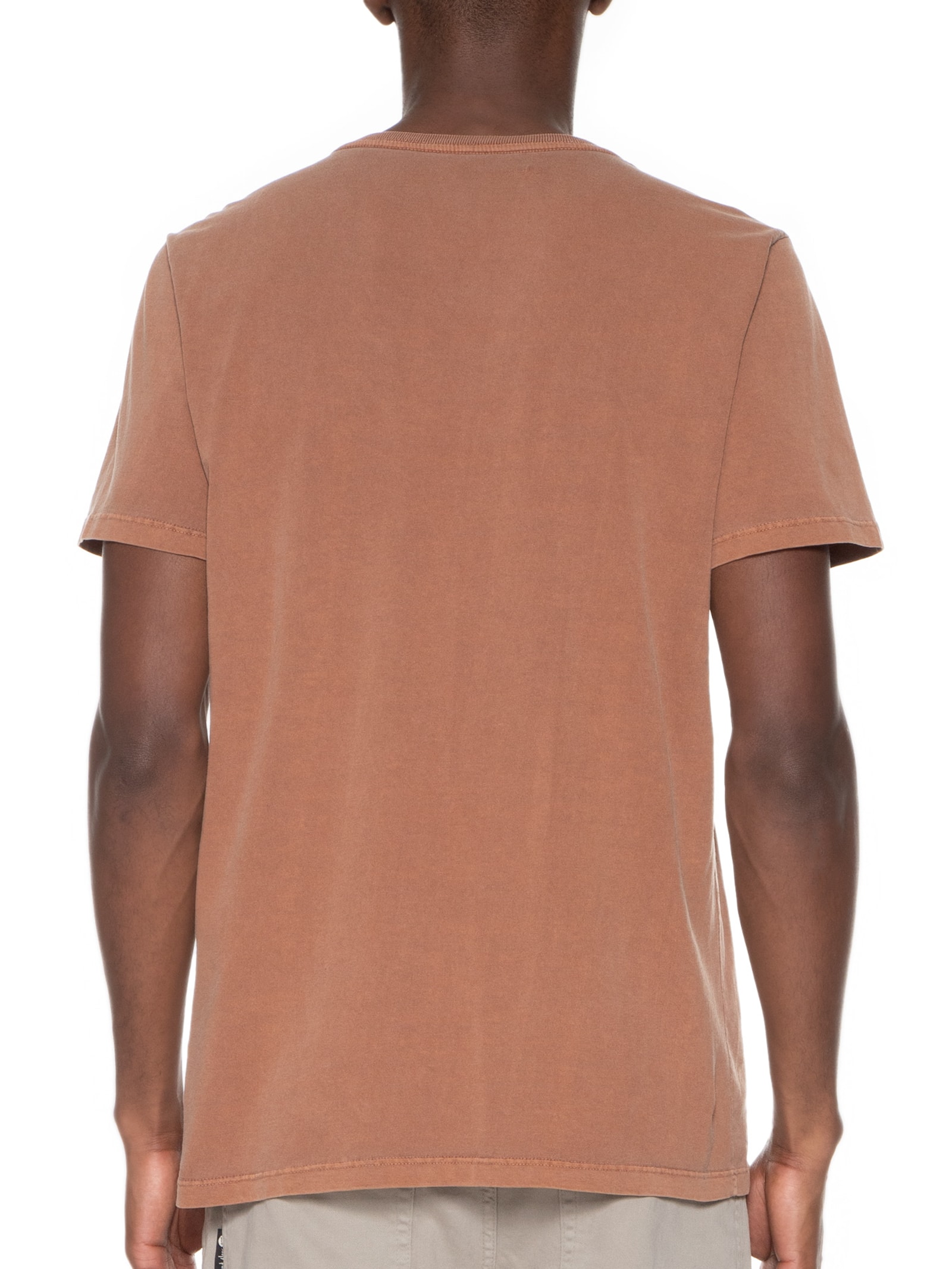 Camiseta Masculina Cotton Washed Road Rbls Classic Gola V Manga Curta Marrom Ellus